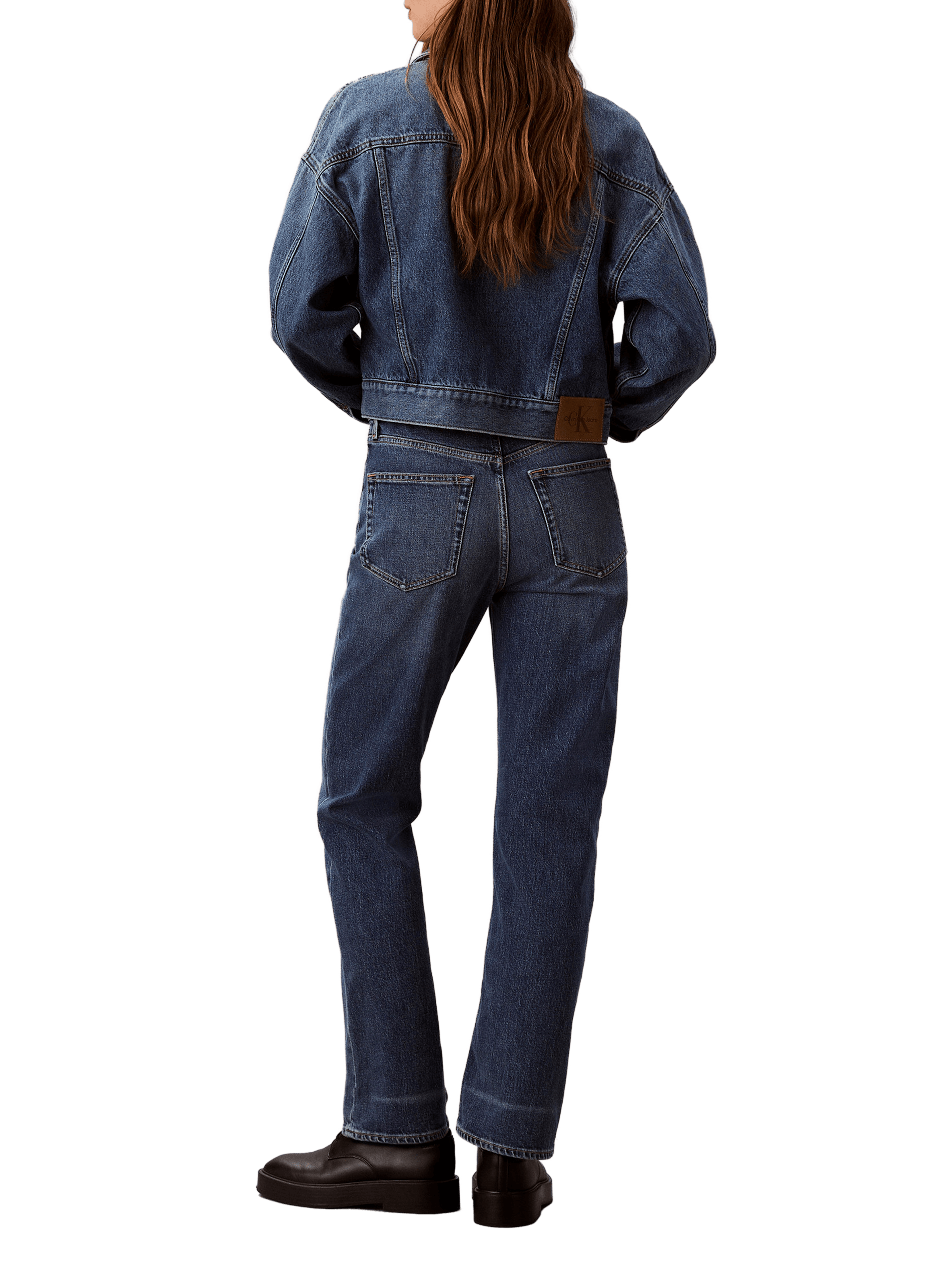 Jean droit taille haute CALVIN KLEIN Bleu