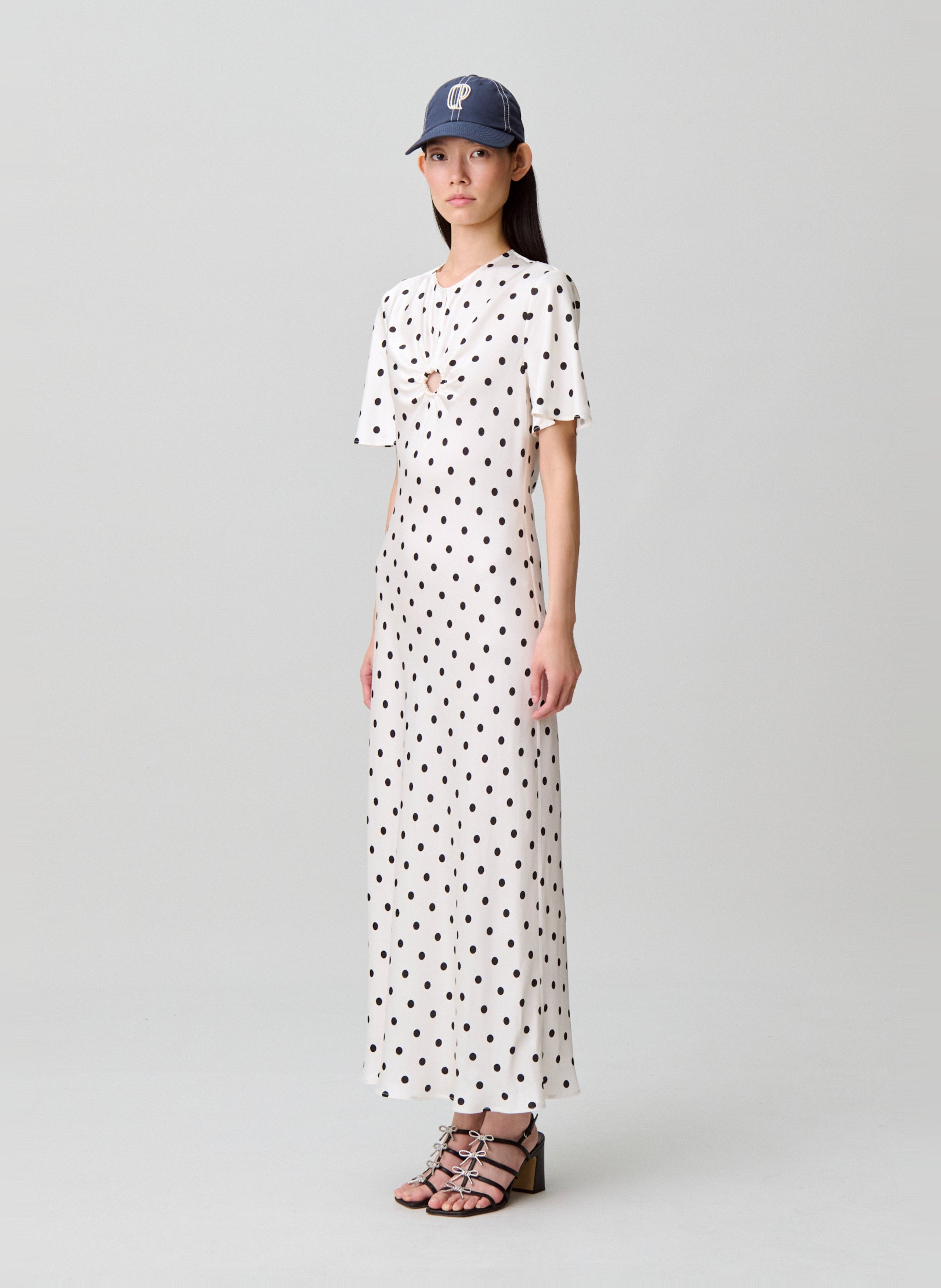 Robe midi col rond à pois CLAUDIE PIERLOT Multicolore