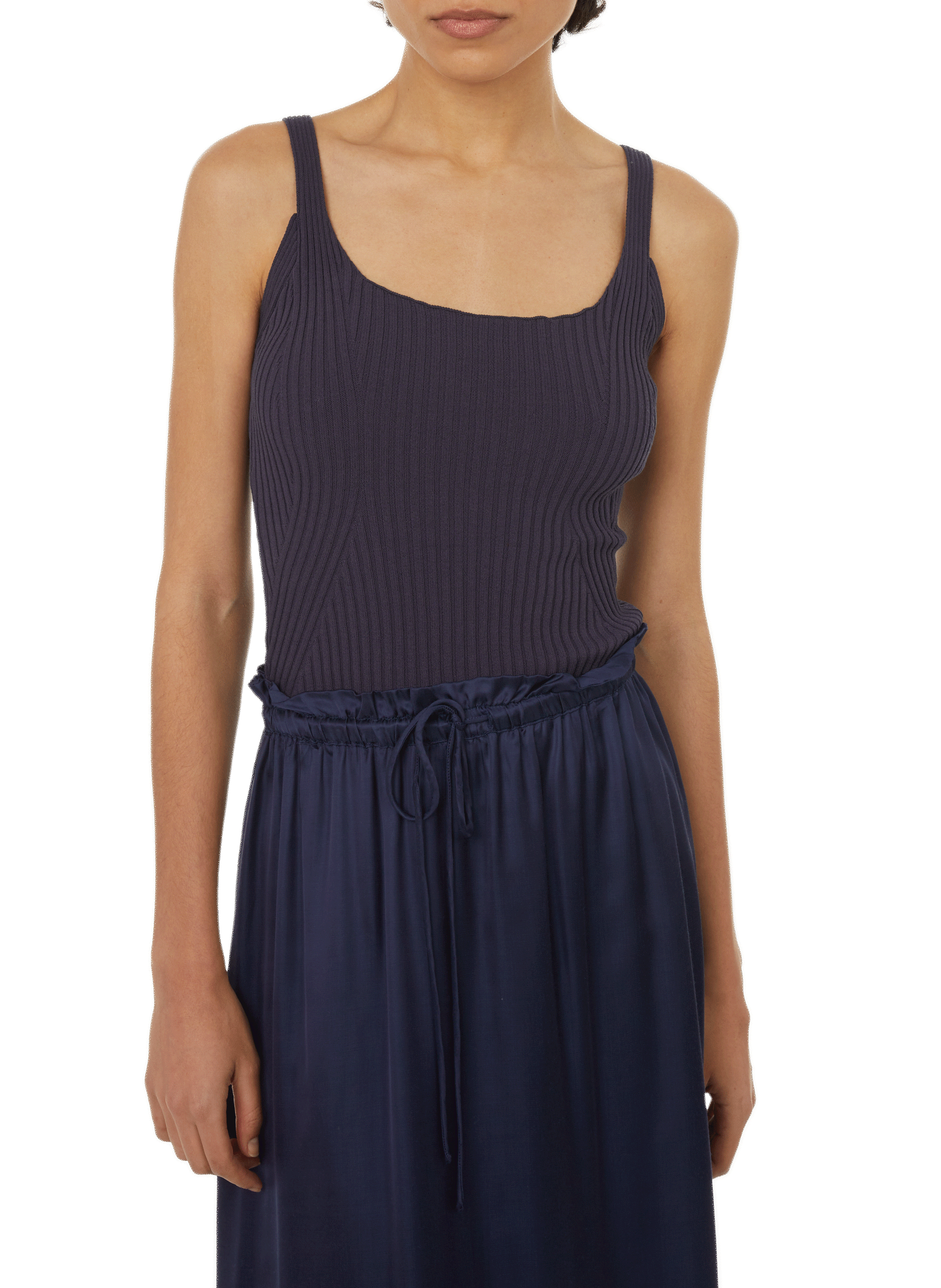 Top débardeur côtelé CAES Gris