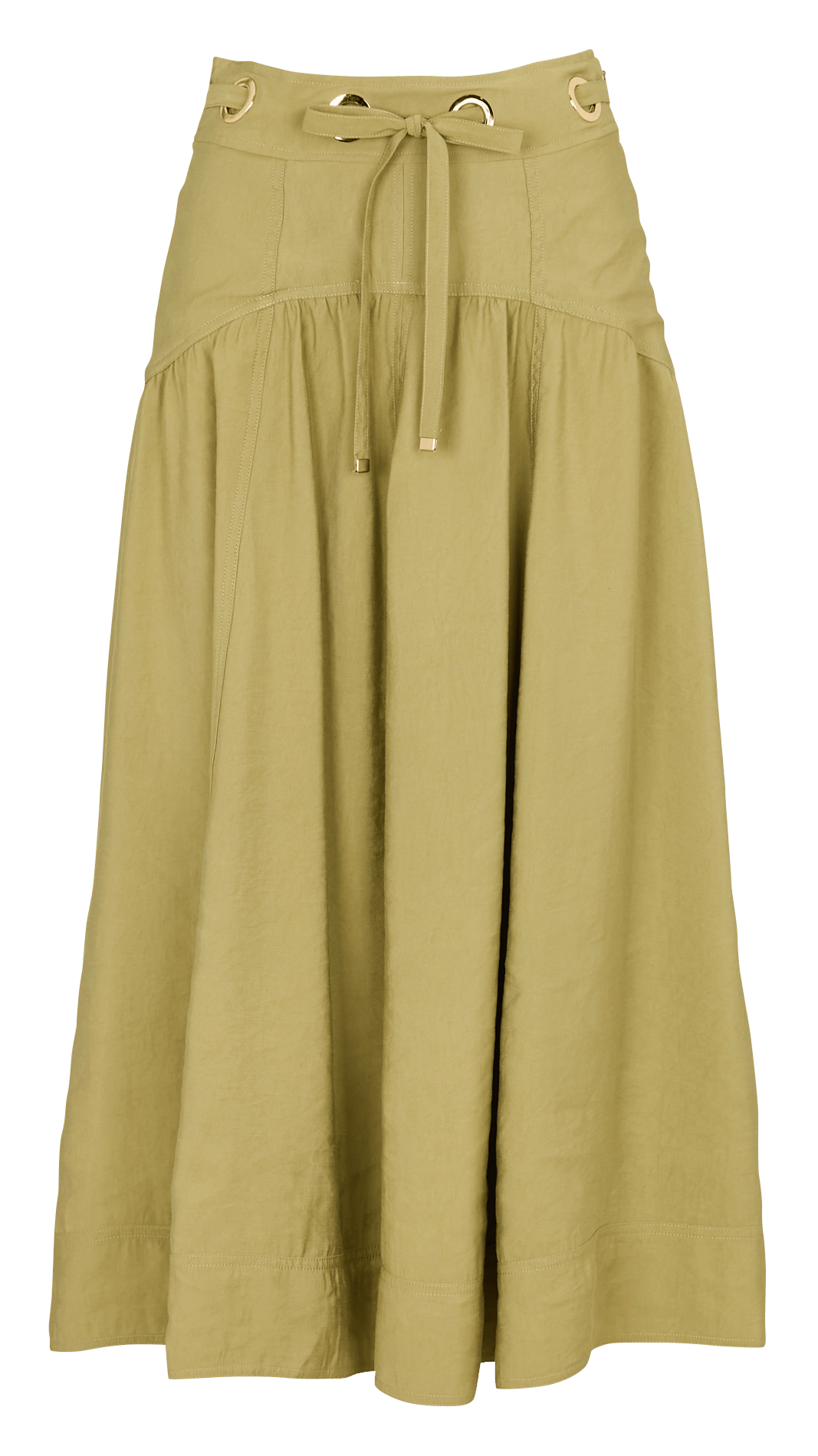 Jupe midi évasée donia BA&SH Kaki