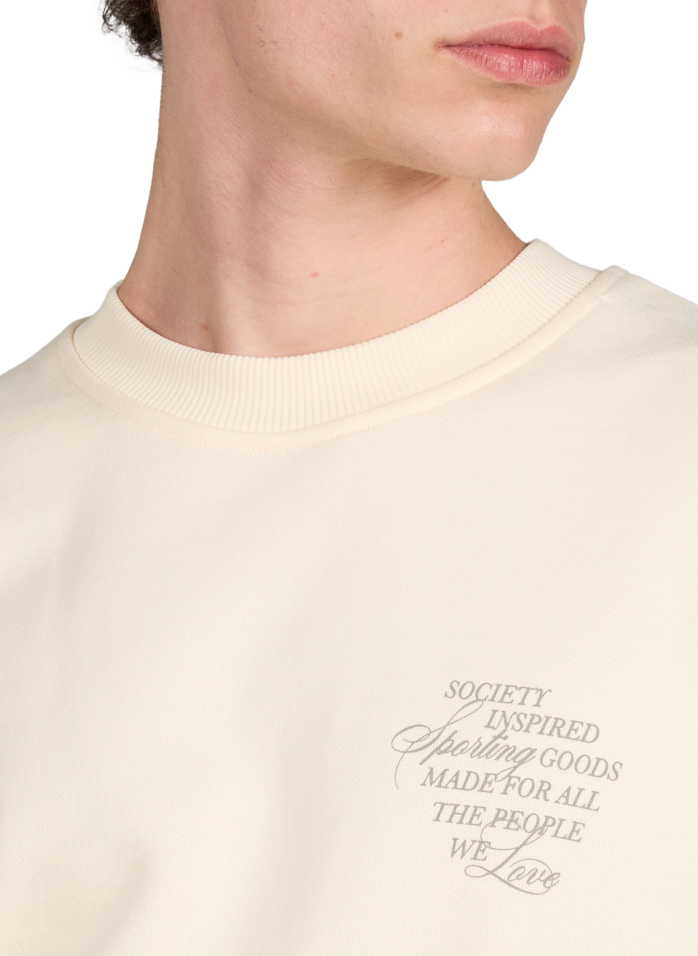 Sweatshirt à imprimé en coton LES DEUX Beige