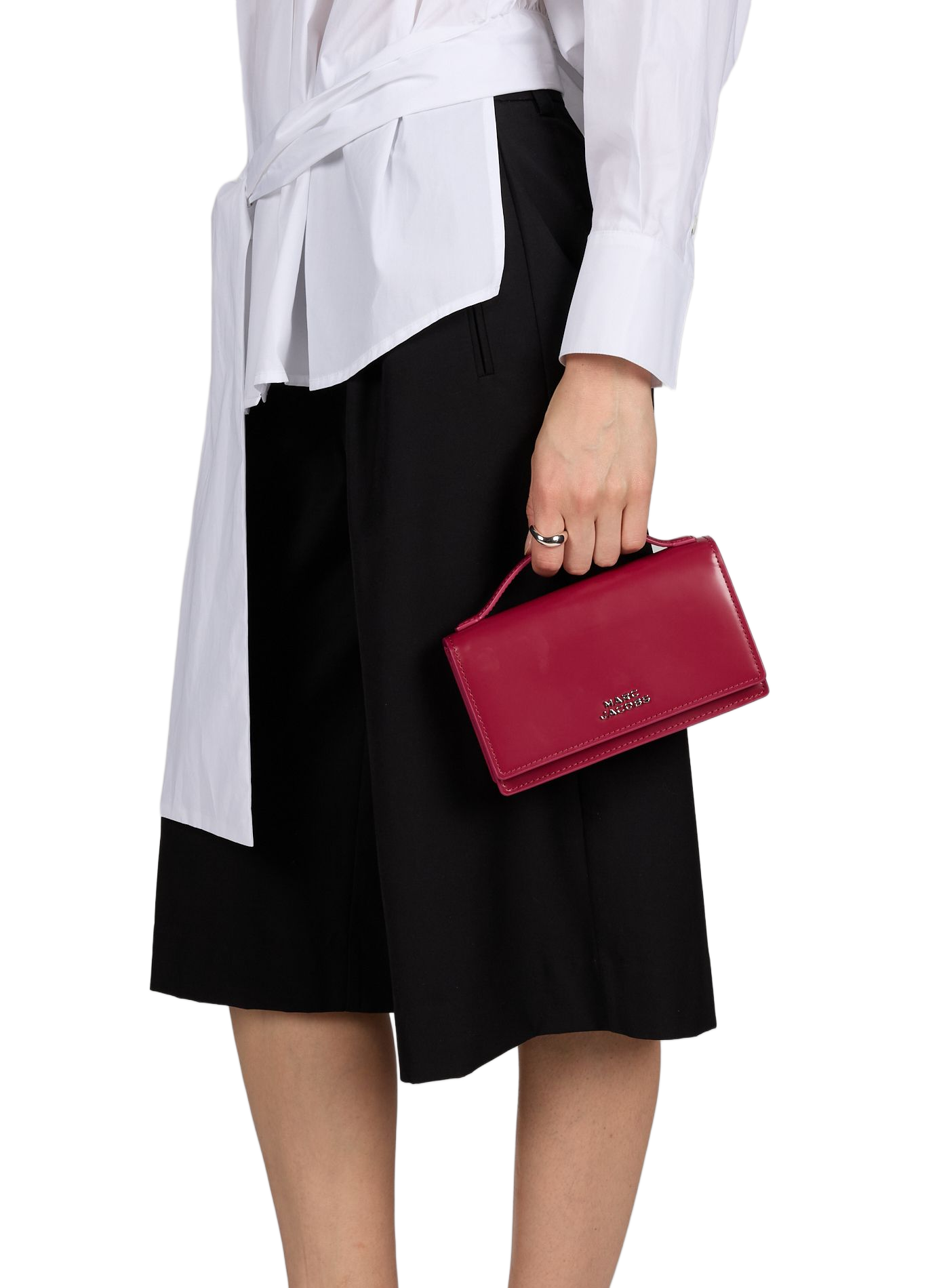 Mirror mini patent leather shoulder bag MARC JACOBS Pink