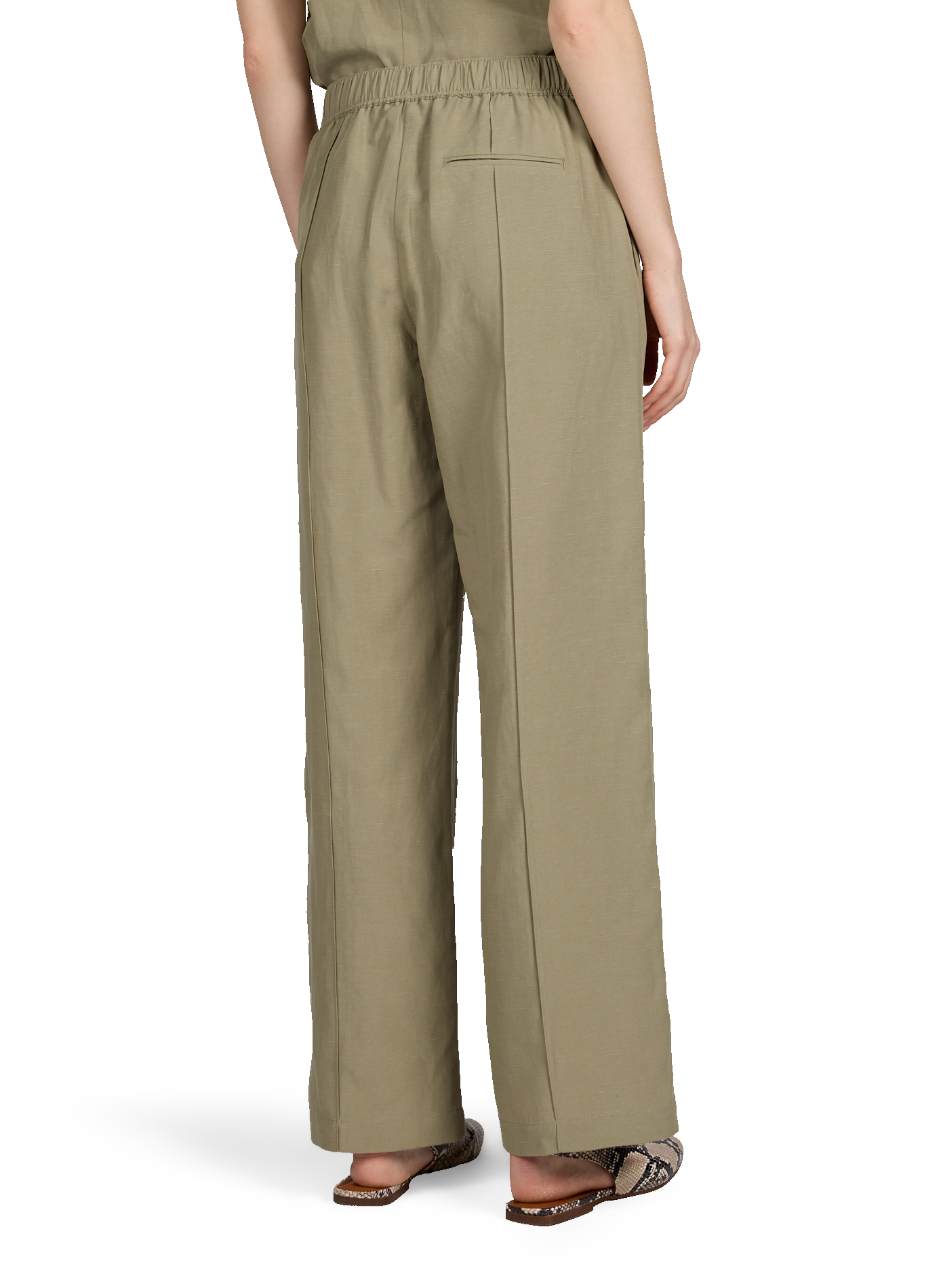 Pants with elastic pleats on the front SAMSOE SAMSOE Beige