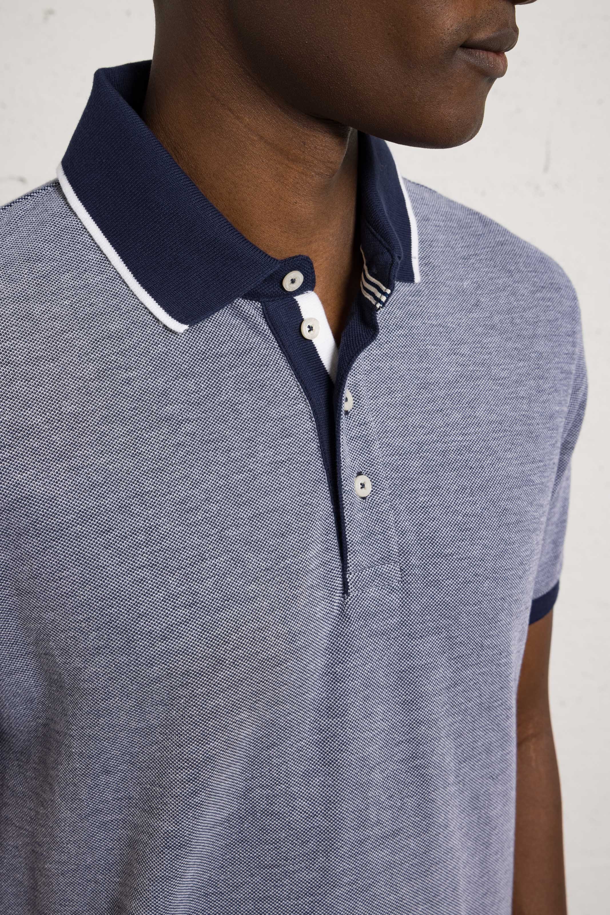 Straight cotton polo shirt ARMOR-LUX Blue