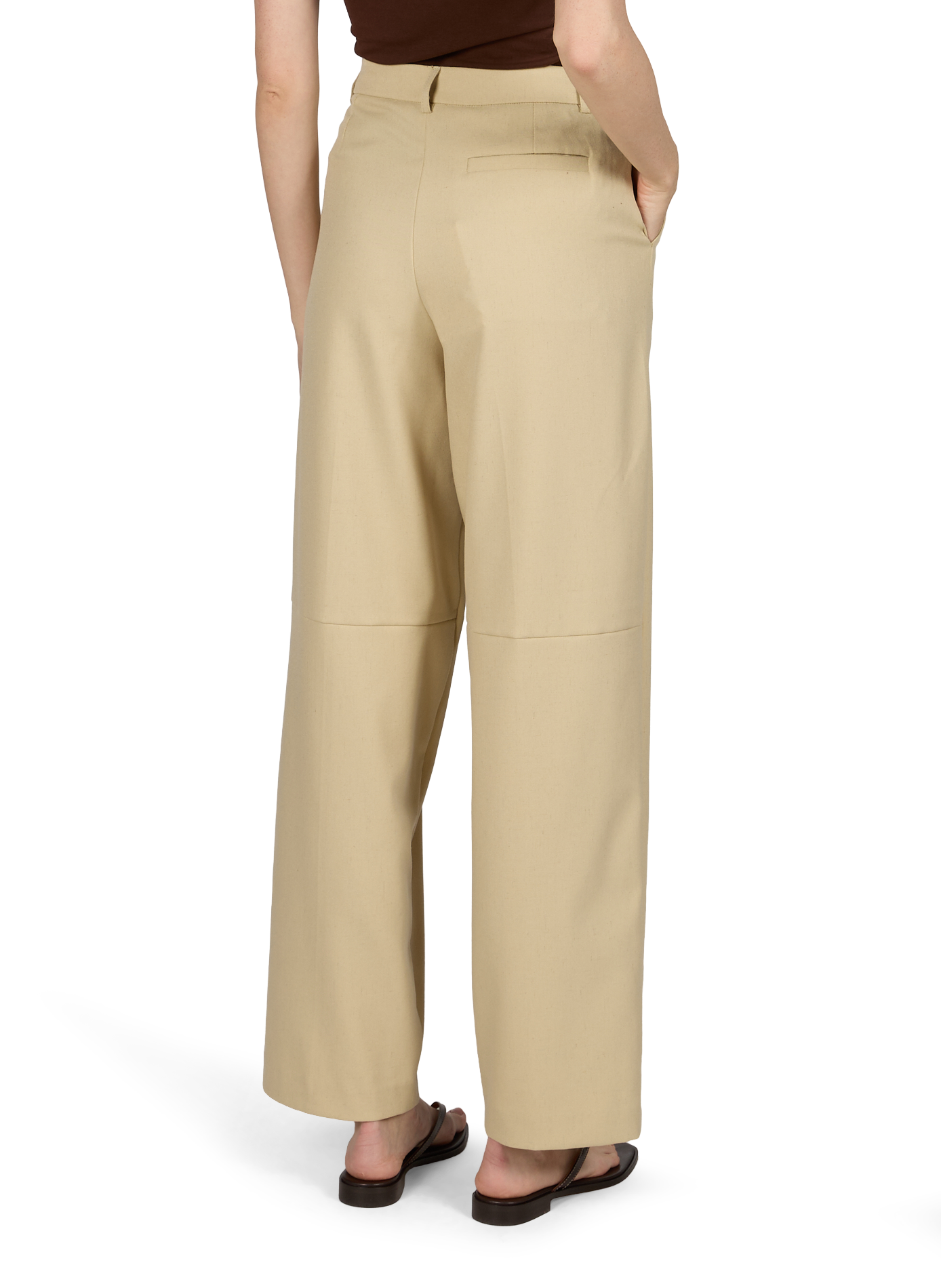 High-waisted Tswera pleated pants TOPSHOP Green