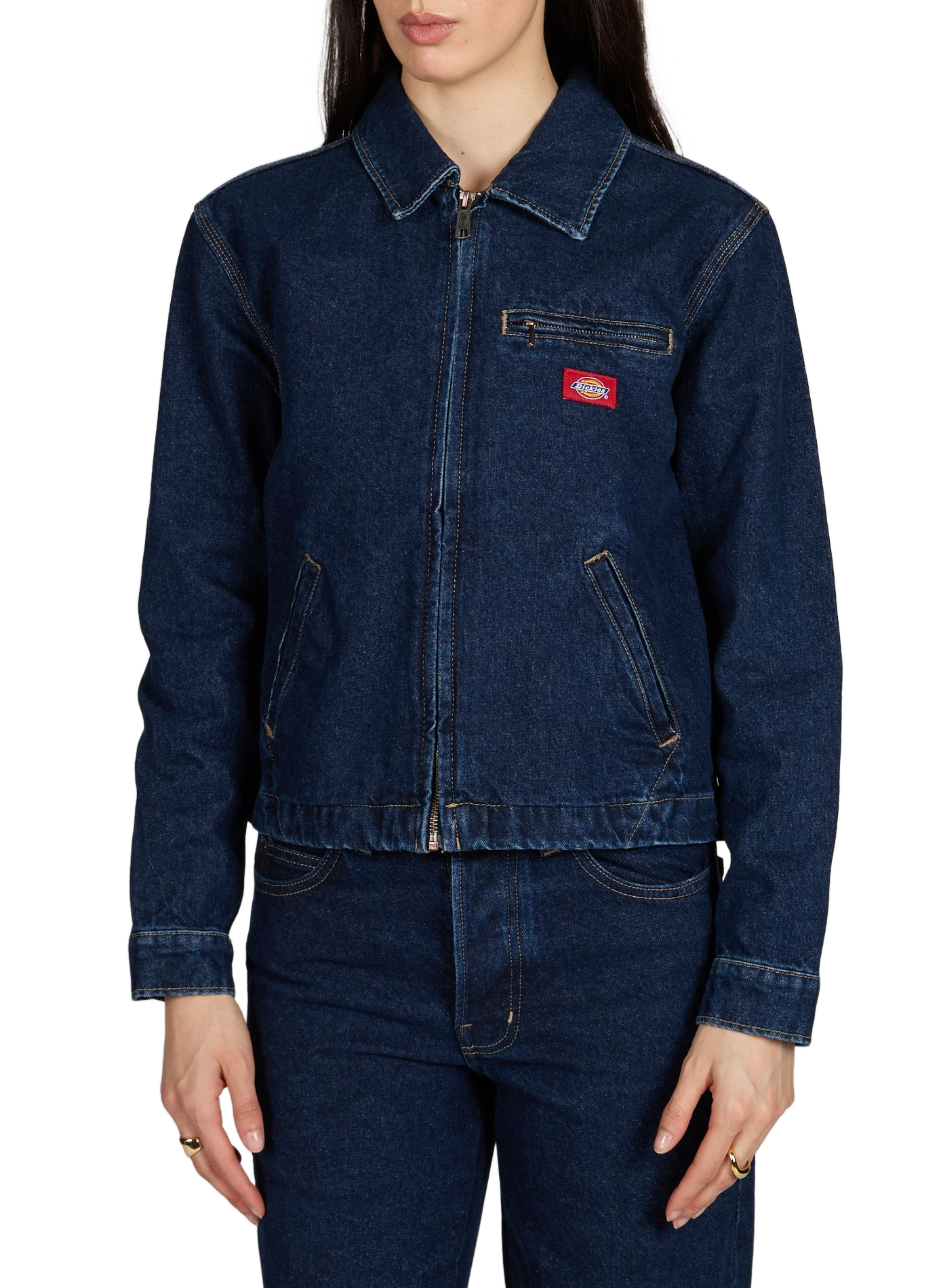 Veste droite en denim DICKIES Bleu