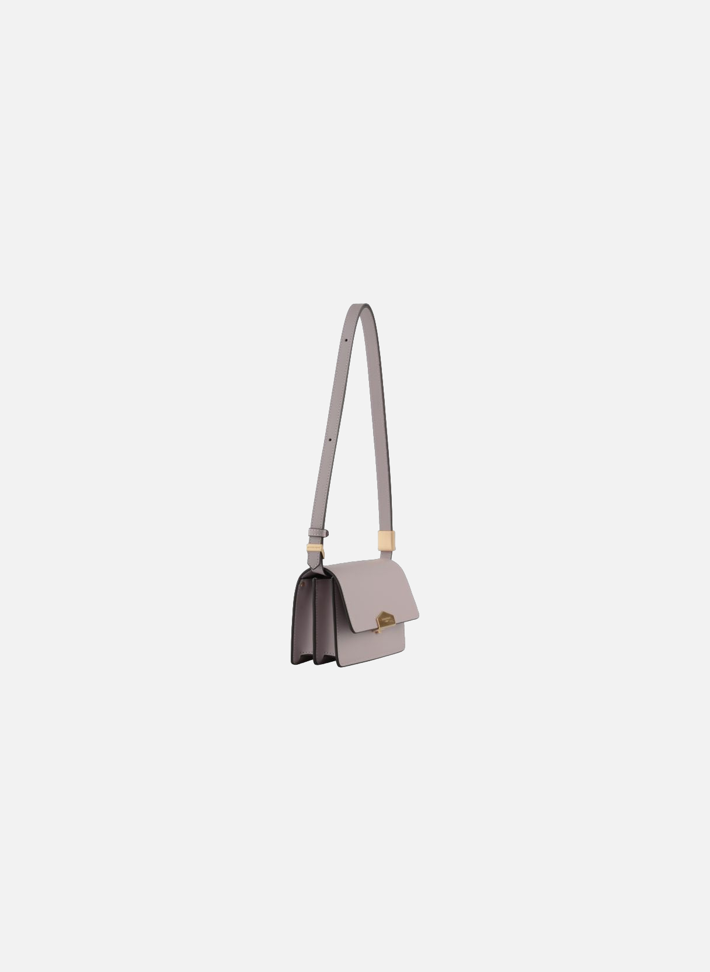 Anjou | sac porté épaule pm en cuir lisse POURCHET Violet