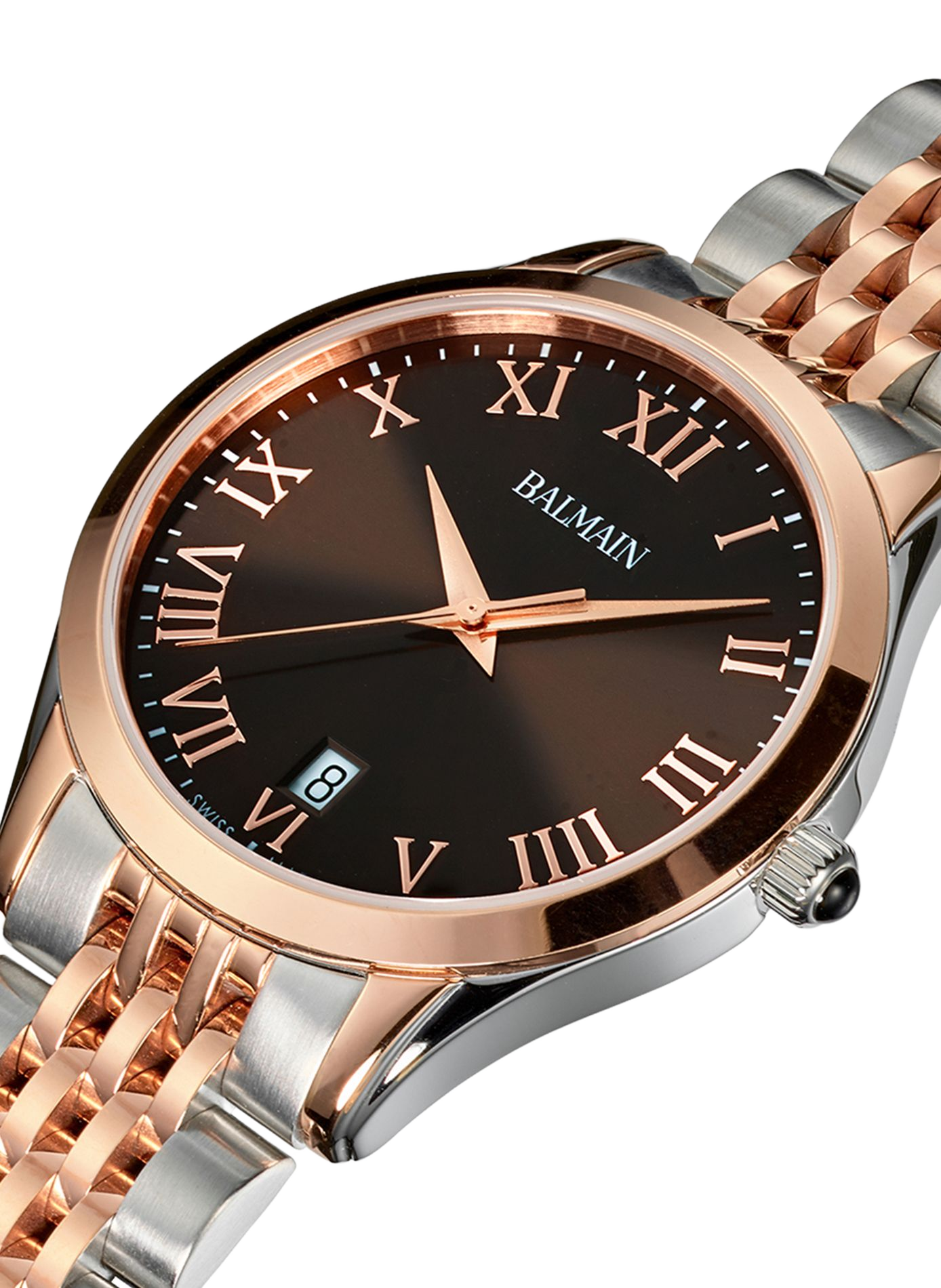 Montre quartz Classic R en acier inoxydable BALMAIN WATCHES Marron