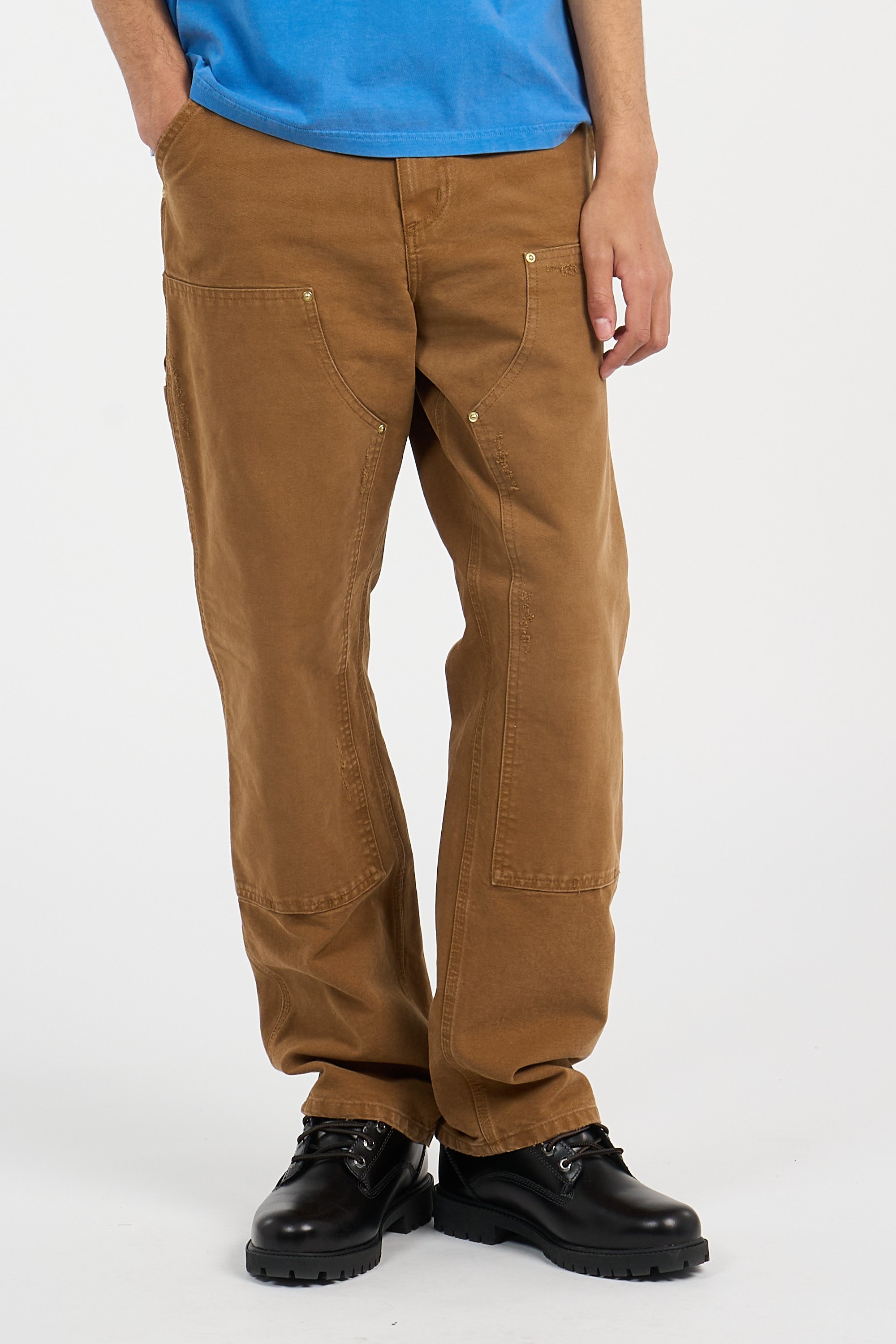 Pantalon double knee pant CARHARTT WIP Marron