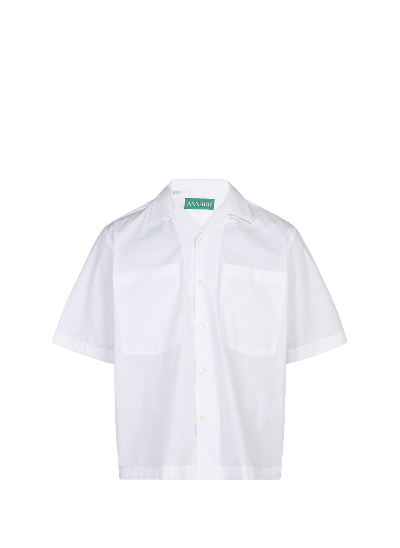 Shirt met een vierkante pasvorm van katoen ANNARR Wit