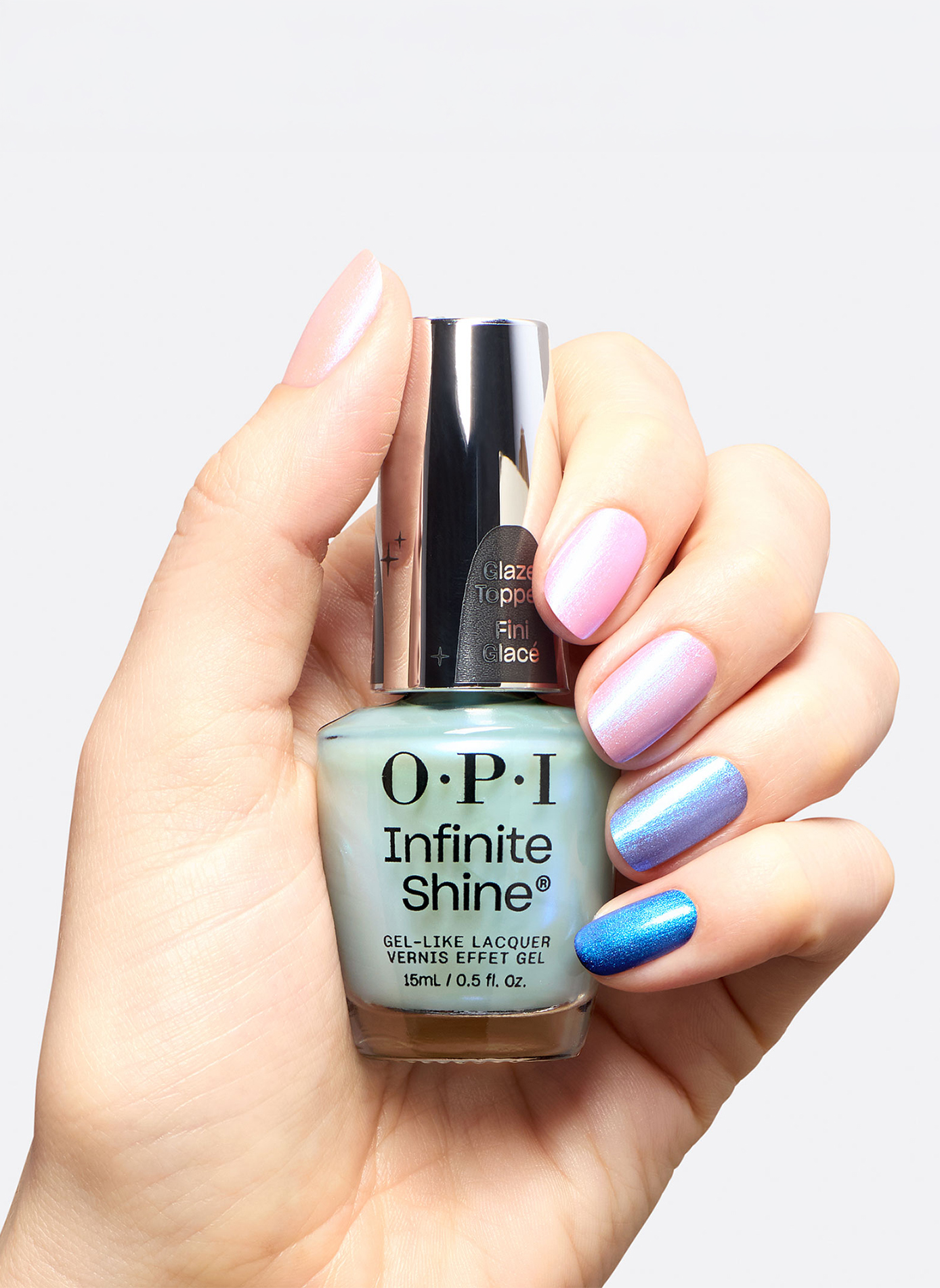 Moon Gleam - Long-lasting gel effect nail polish, glazed finish OPI Bleu clair