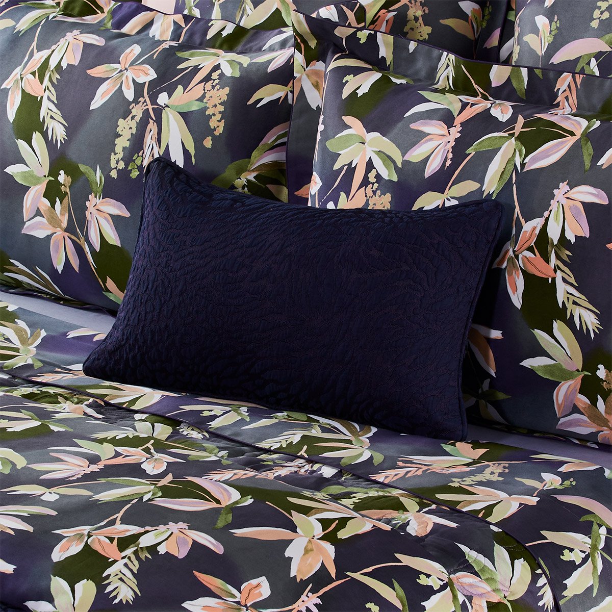 Housse de coussin en soie, souvenir YVES DELORME Bleu