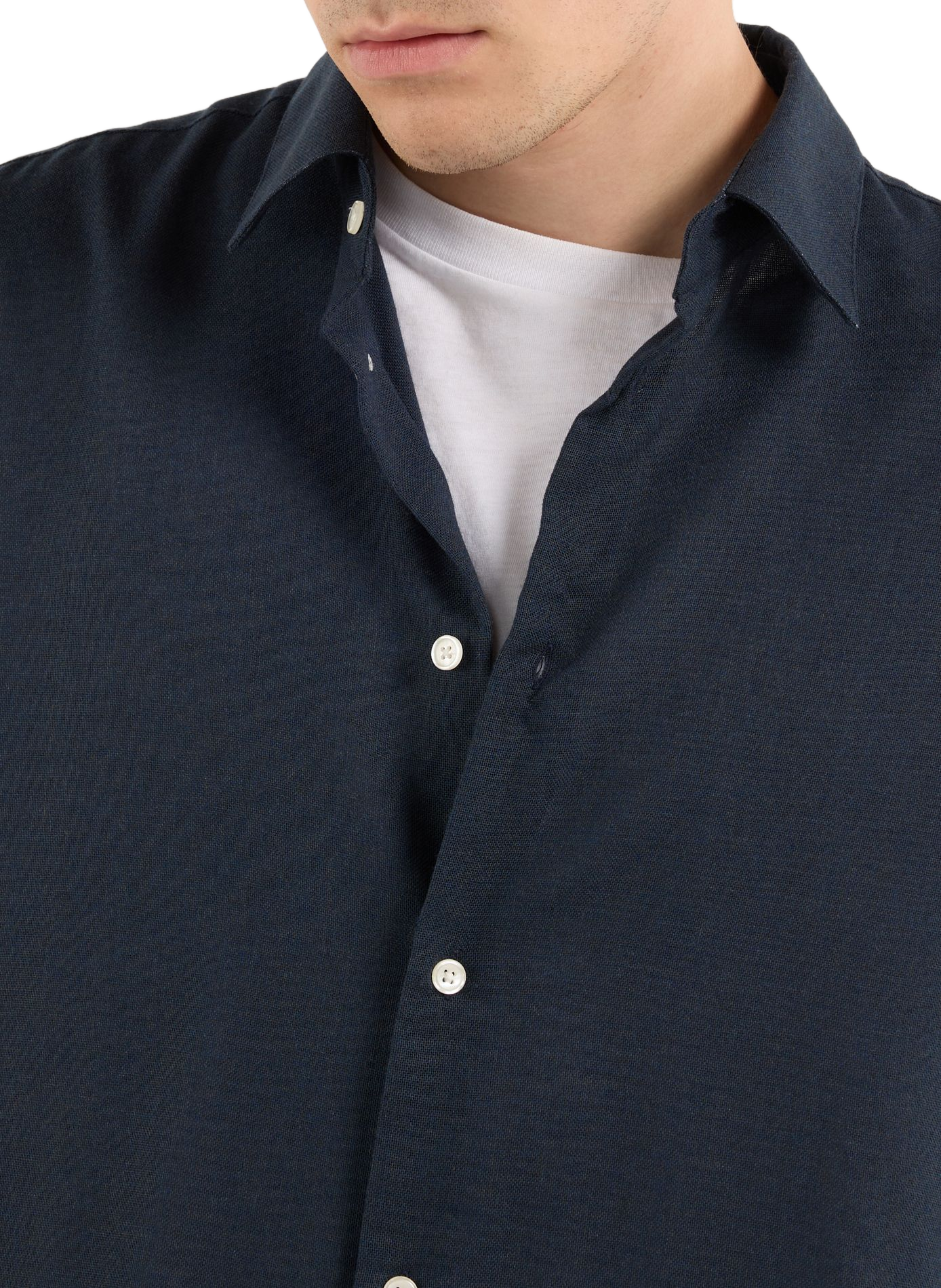 Solid button-down shirt SAISON 1865 Blue