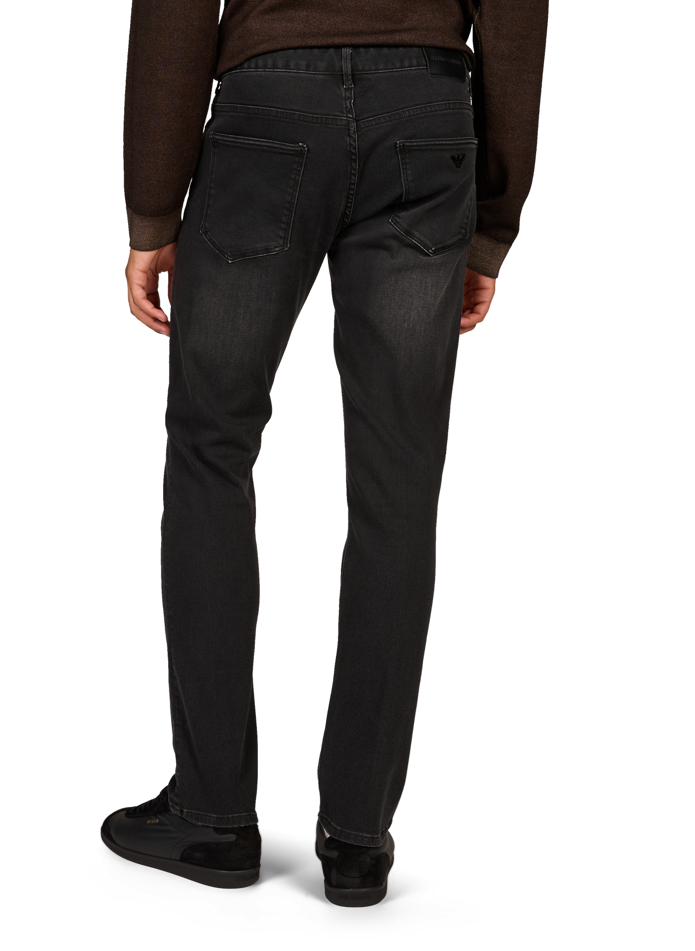 Cotton-blend slim-fit jeans EMPORIO ARMANI Grey