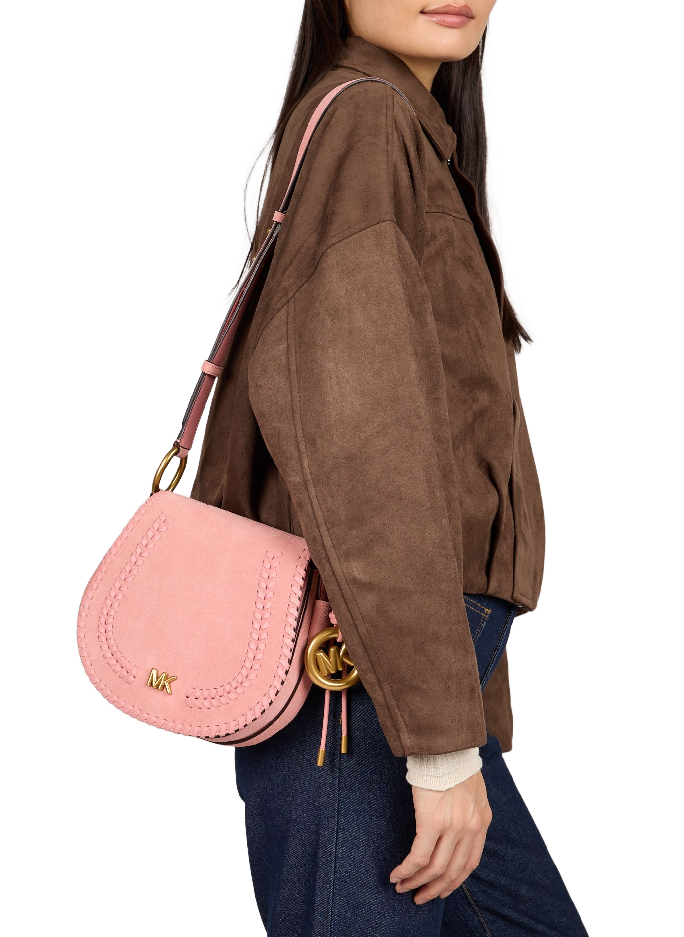 Sacoche Josie M en daim MICHAEL KORS Rose