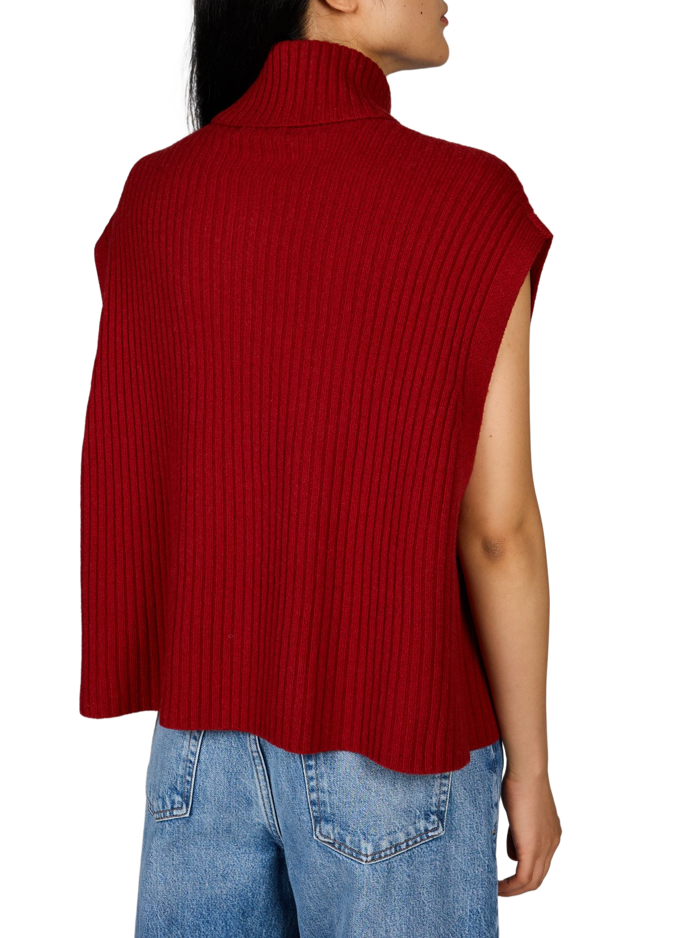 Oversized trui AMER K1584U van gemengde wol BELLEROSE Rood