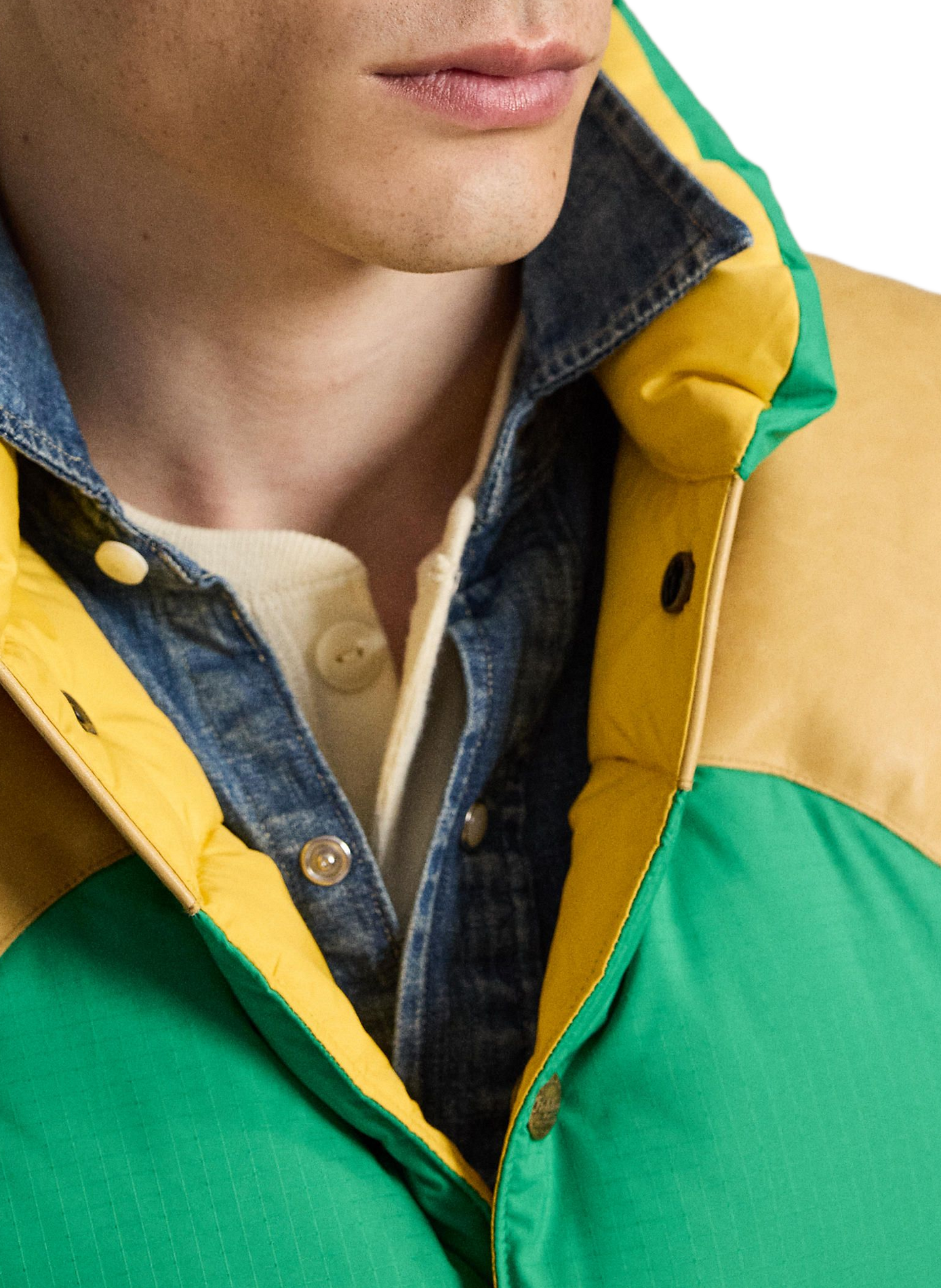 Blouson droit col montant matelassé POLO RALPH LAUREN Vert