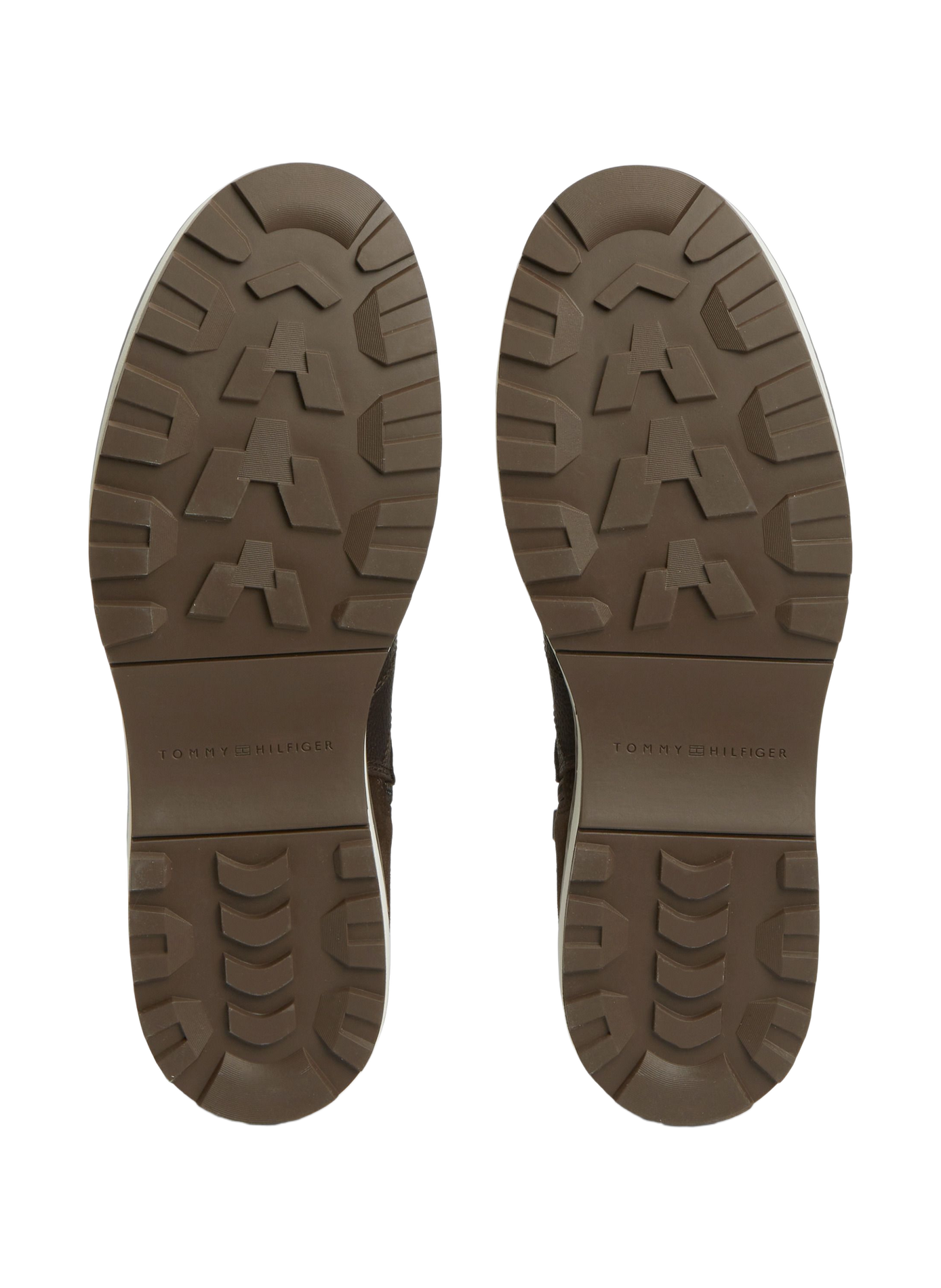 Chunky multi-textured leather boots TOMMY HILFIGER Brown