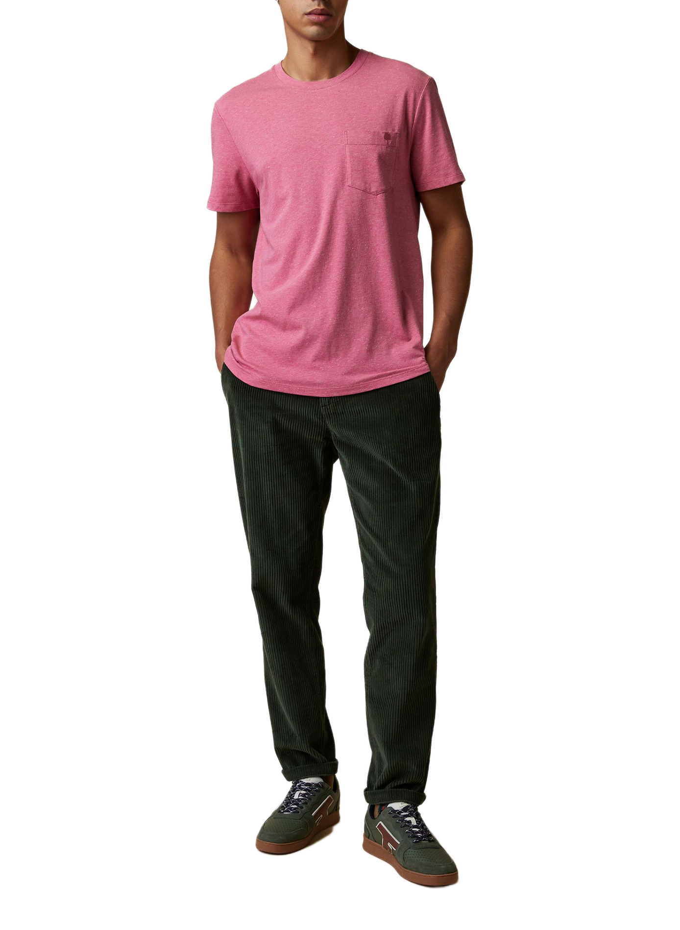 T-shirt met ronde hals en stippen FAGUO Roze