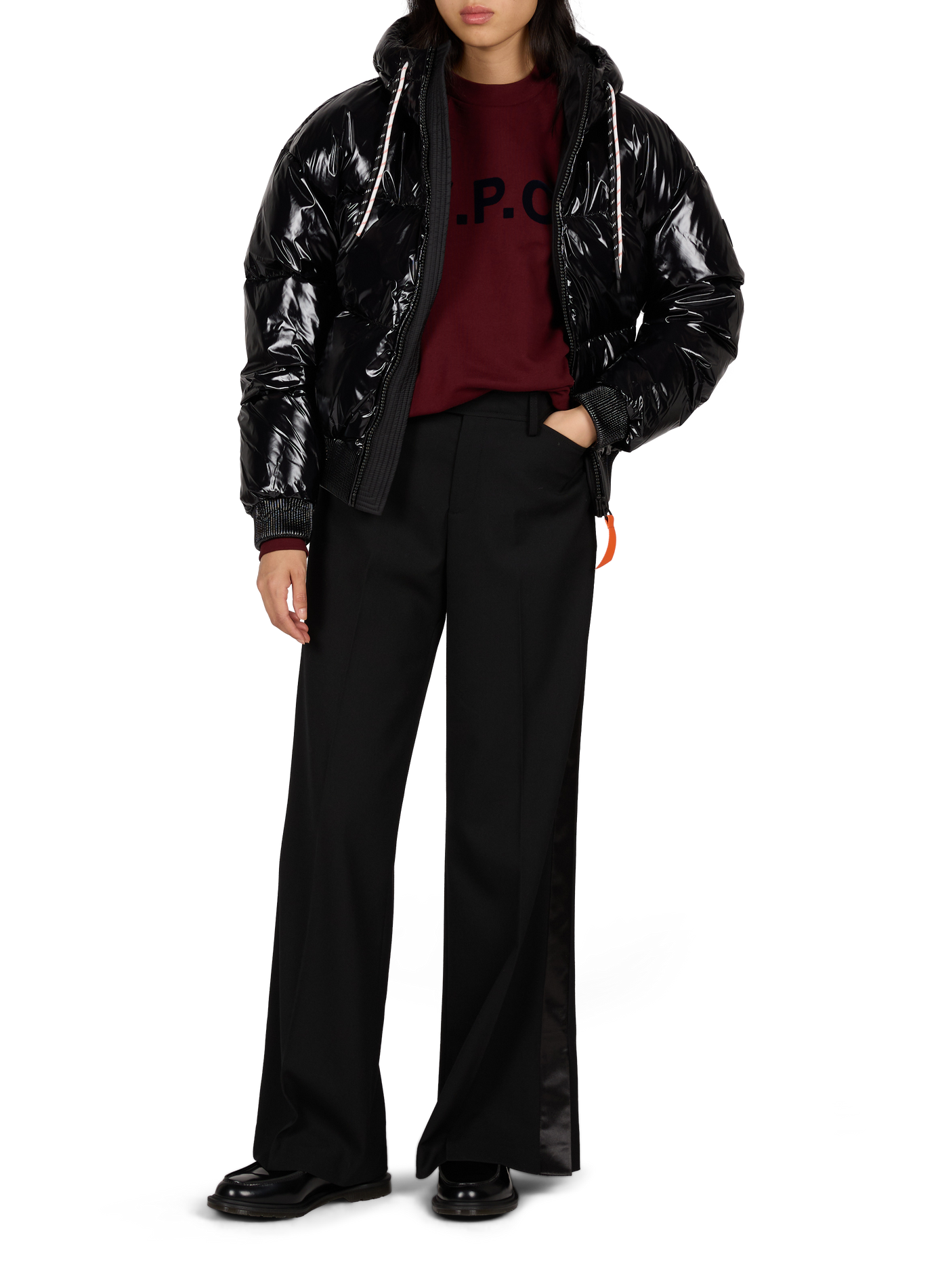 NINE patent puffer jacket with adjustable hood GERTRUDE Black