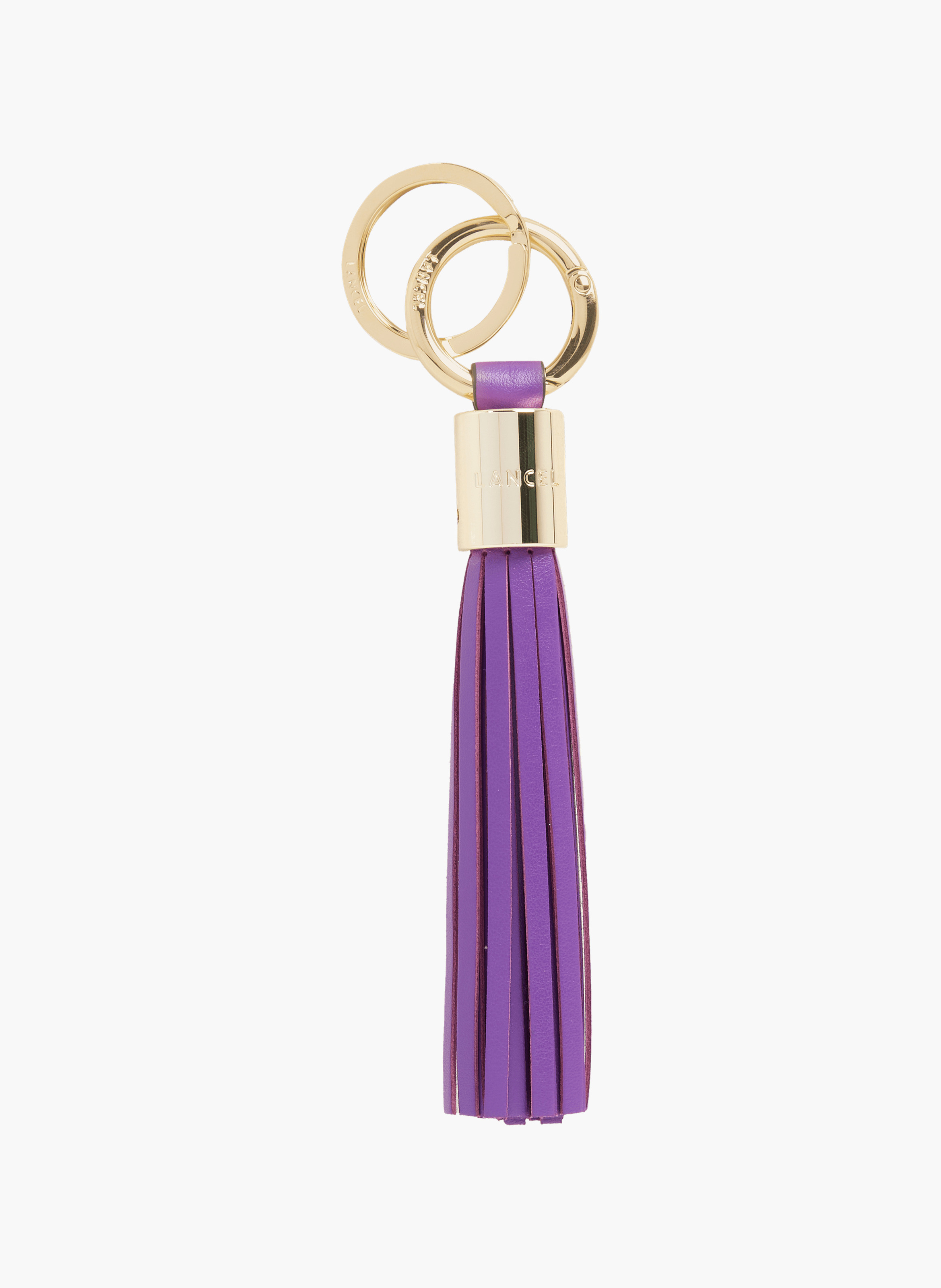 Porte-clés pompon l premier flirt de lancel en cuir LANCEL Violet