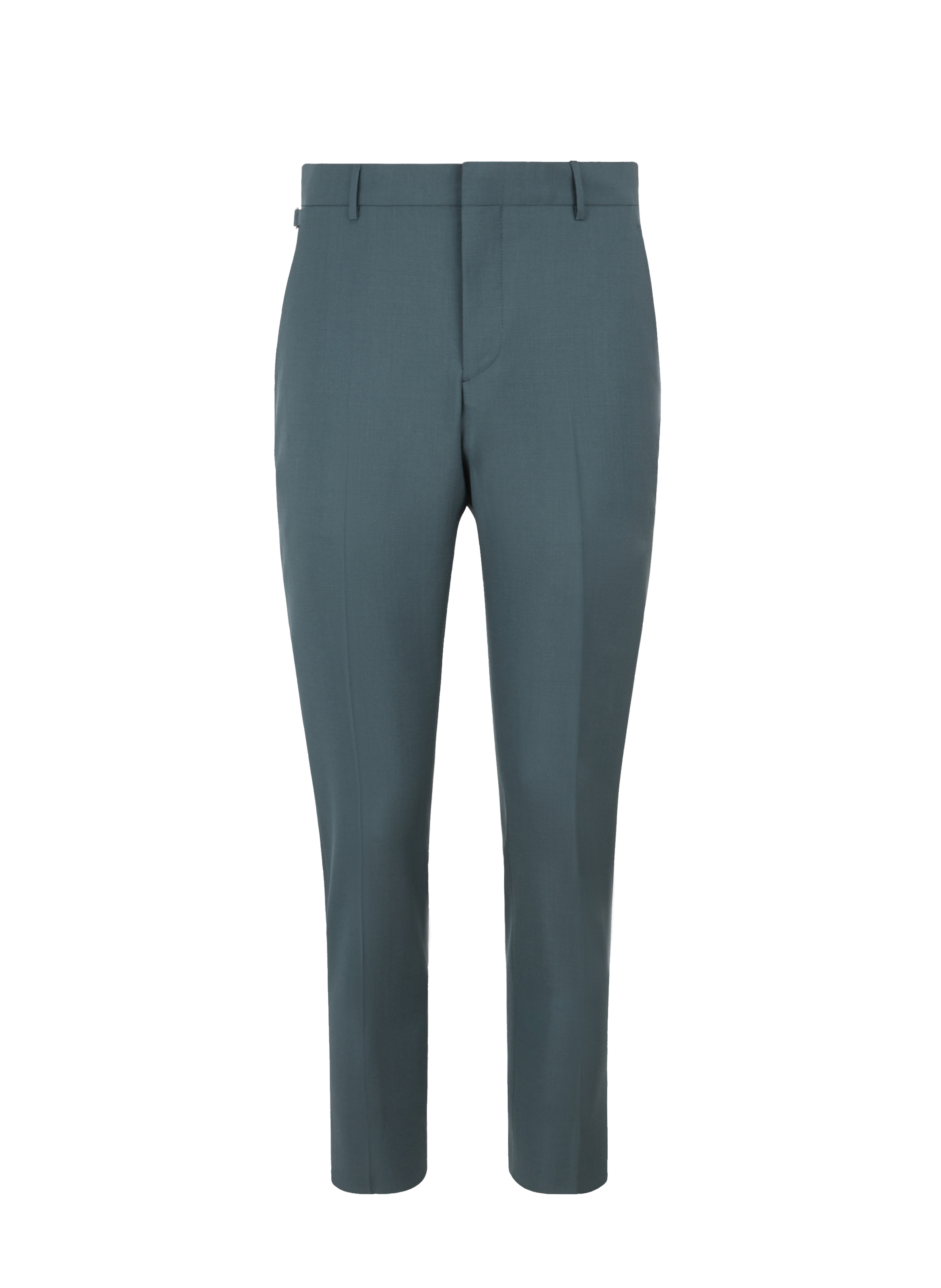 Pantalon droit en laine et mohair