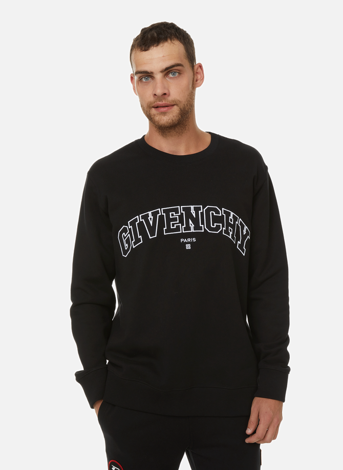Sweatshirt à logo en coton GIVENCHY