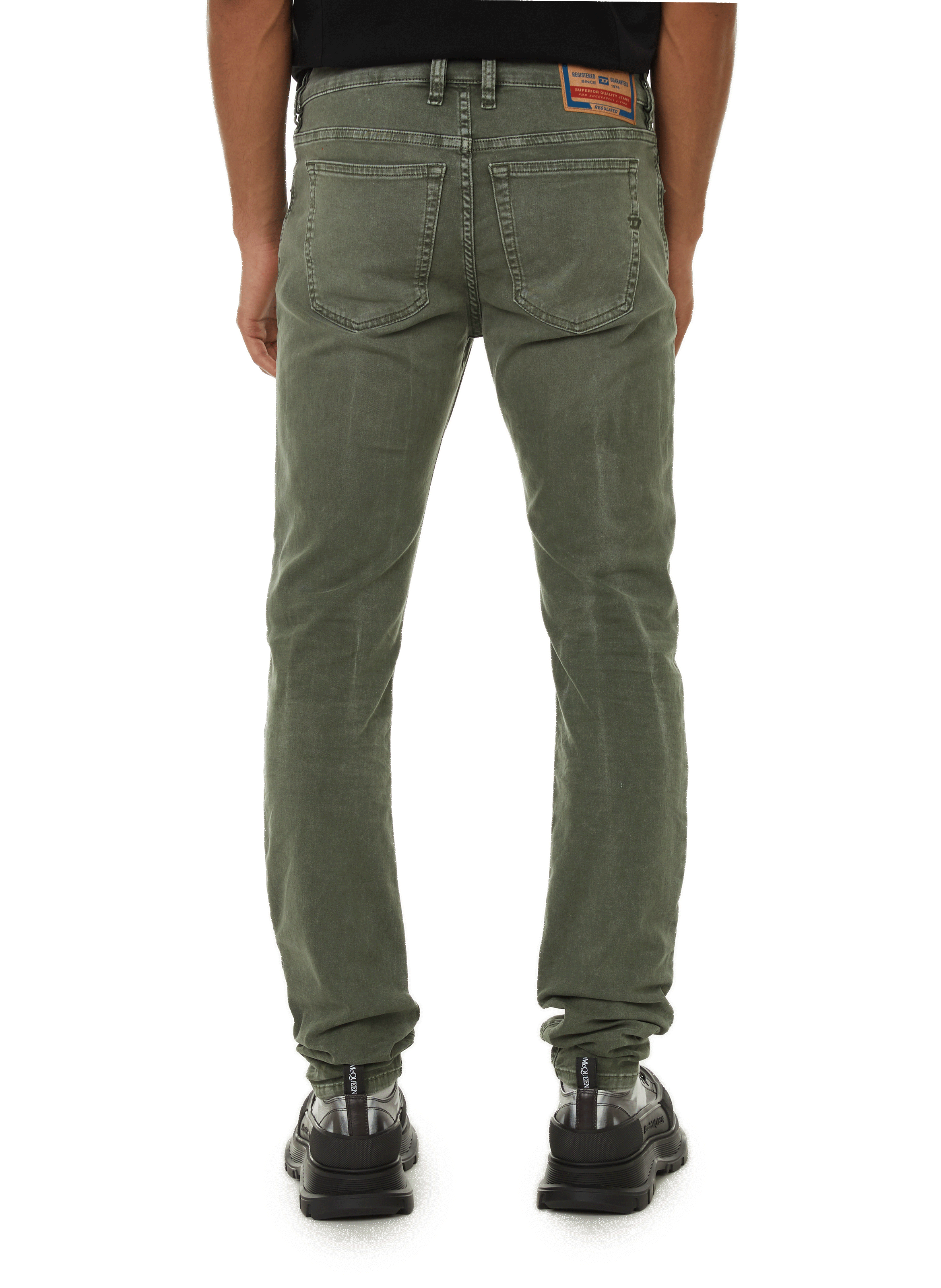 Stretch cotton skinny jeans DIESEL Green