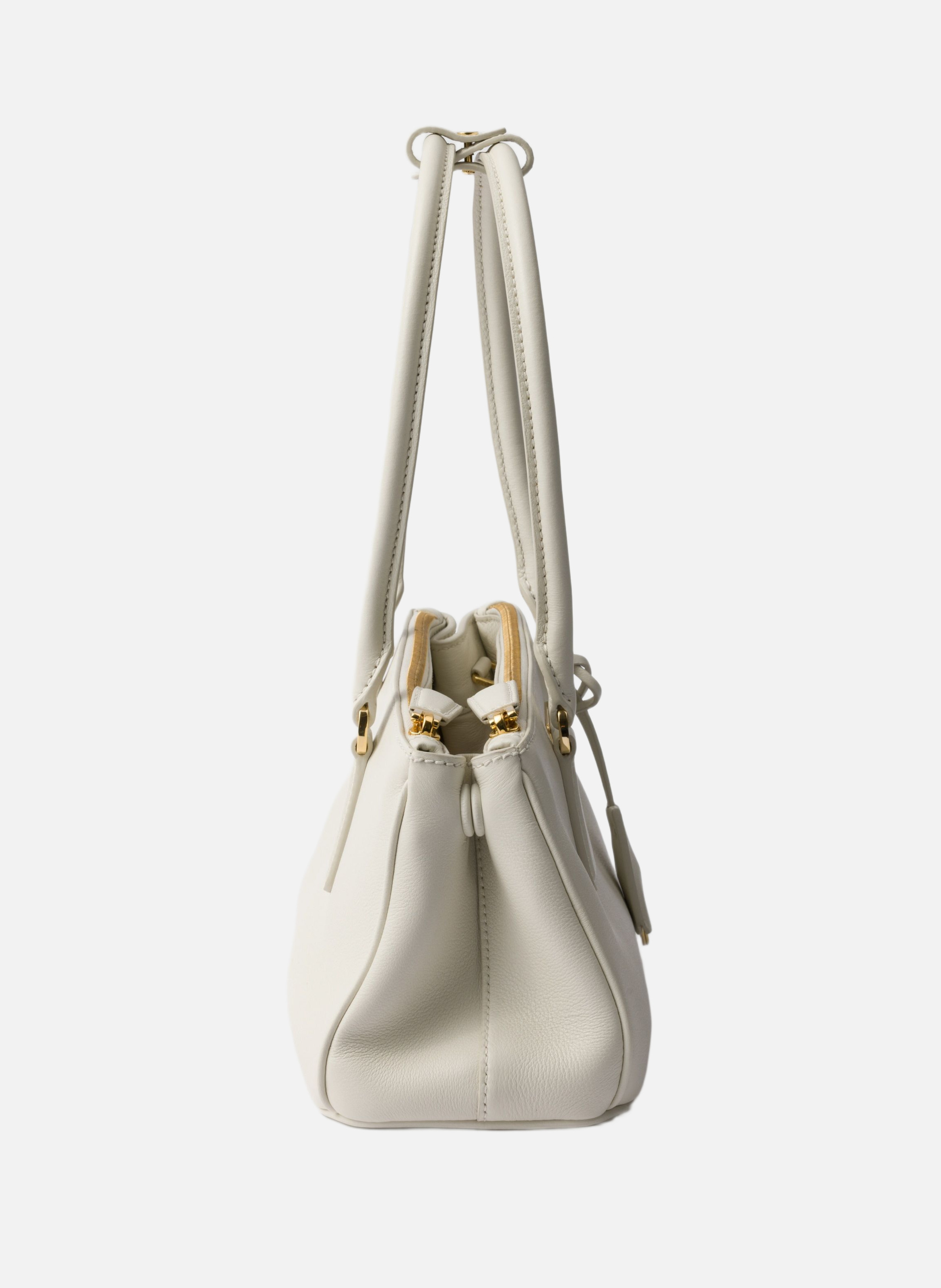 Sac prada galleria en cuir PRADA Blanc