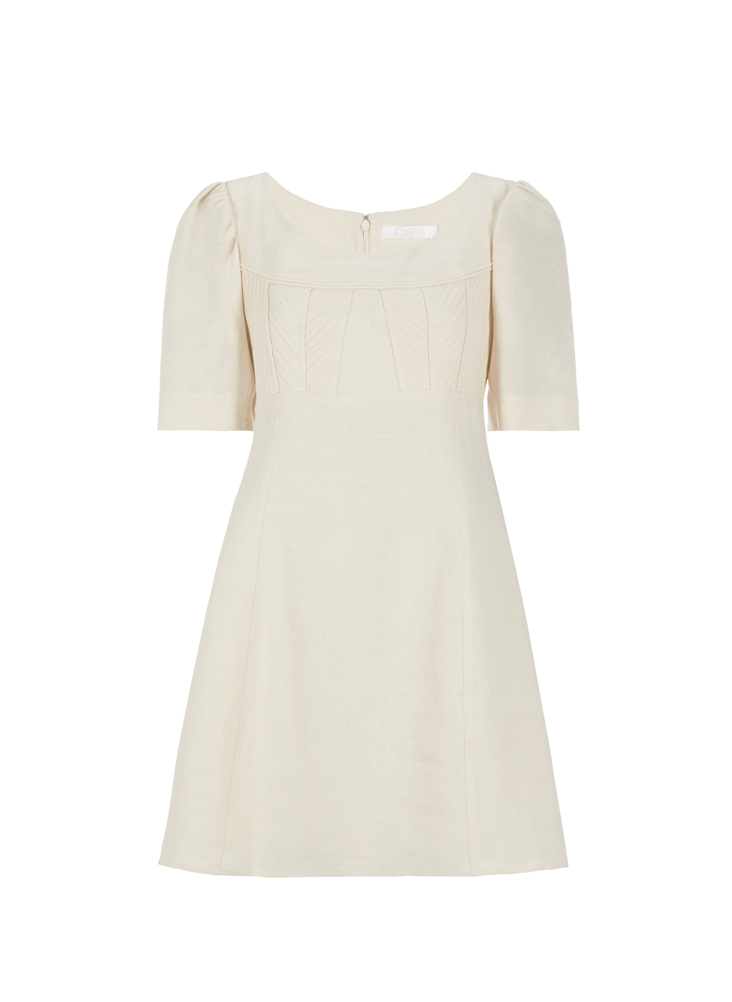 CHLOÉ Linen mini dress Beige