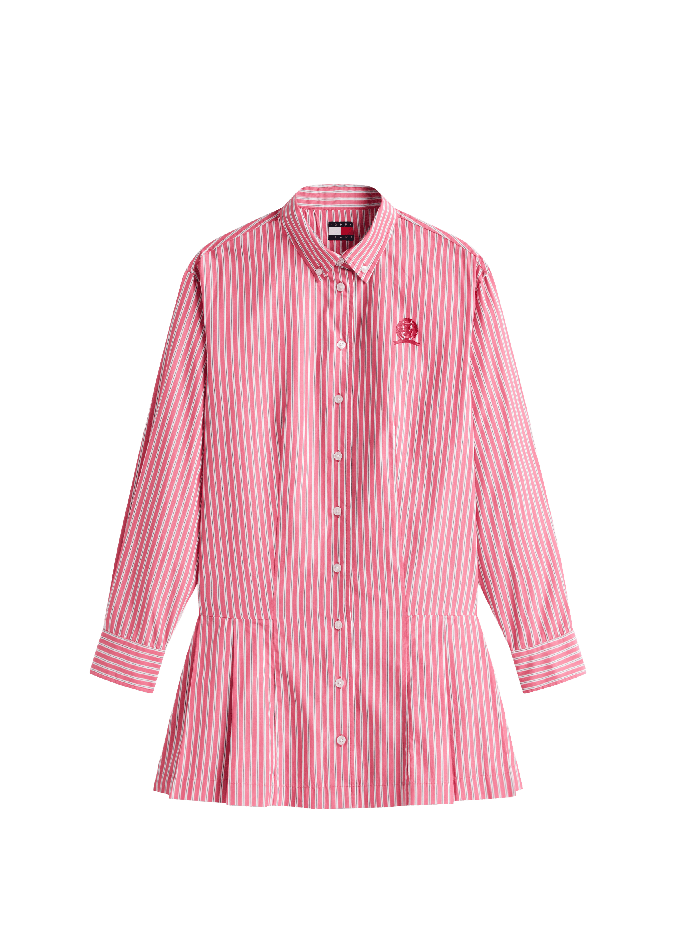 Striped cotton dress TOMMY HILFIGER Pink