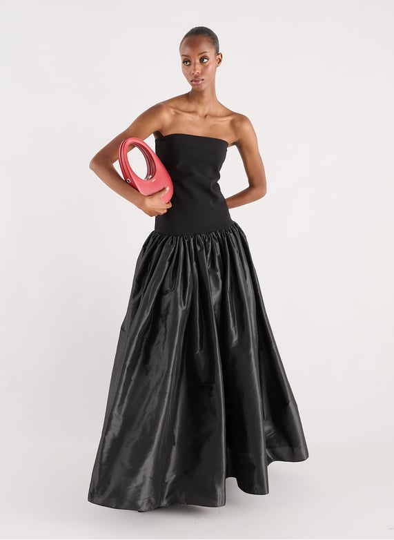 Flared two-Material dress Black Coperni - Women | Printemps.com Flared two-Material dress Black Coperni - Women | Printemps.com