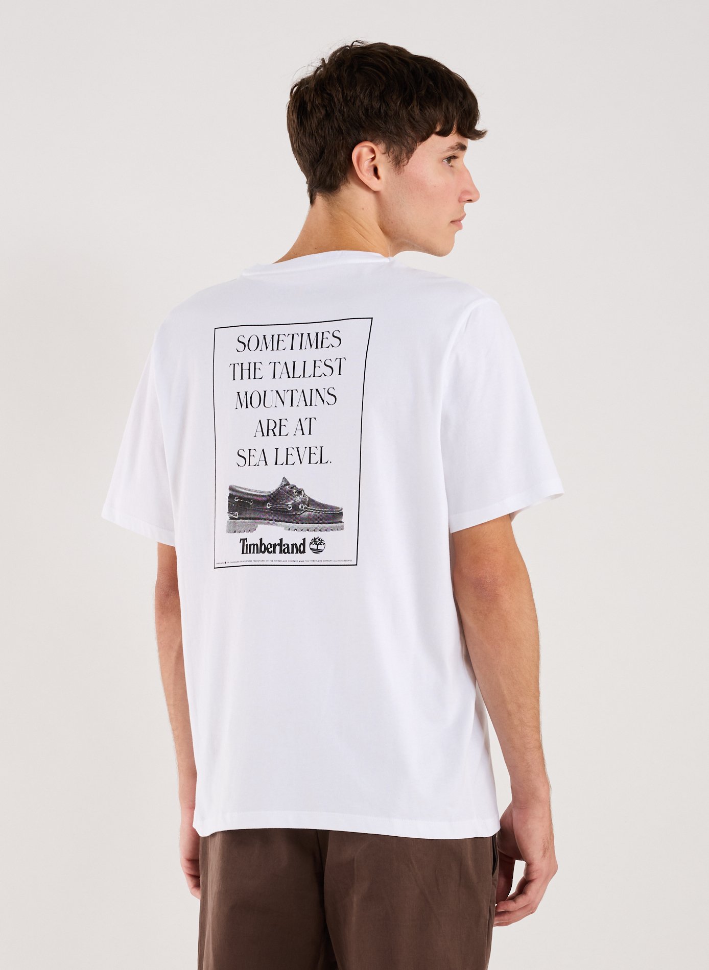 Biker-style cotton t-shirt TIMBERLAND White