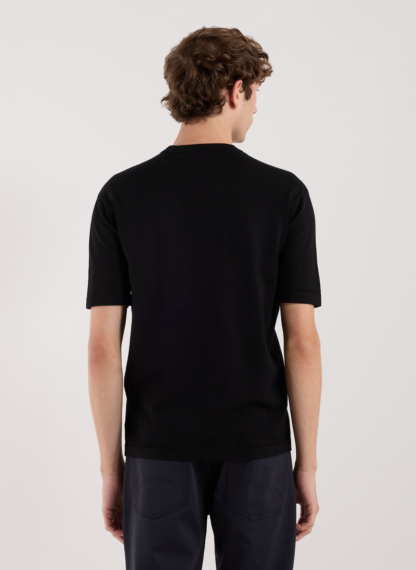 T-shirt manches courtes en maille  ARMANI EXCHANGE Noir