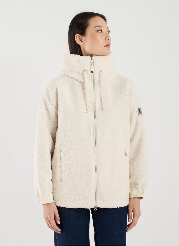 Zip-up fleece hoodie Beige by PARAJUMPERS PARAJUMPERS Zip-up fleece hoodie Beige