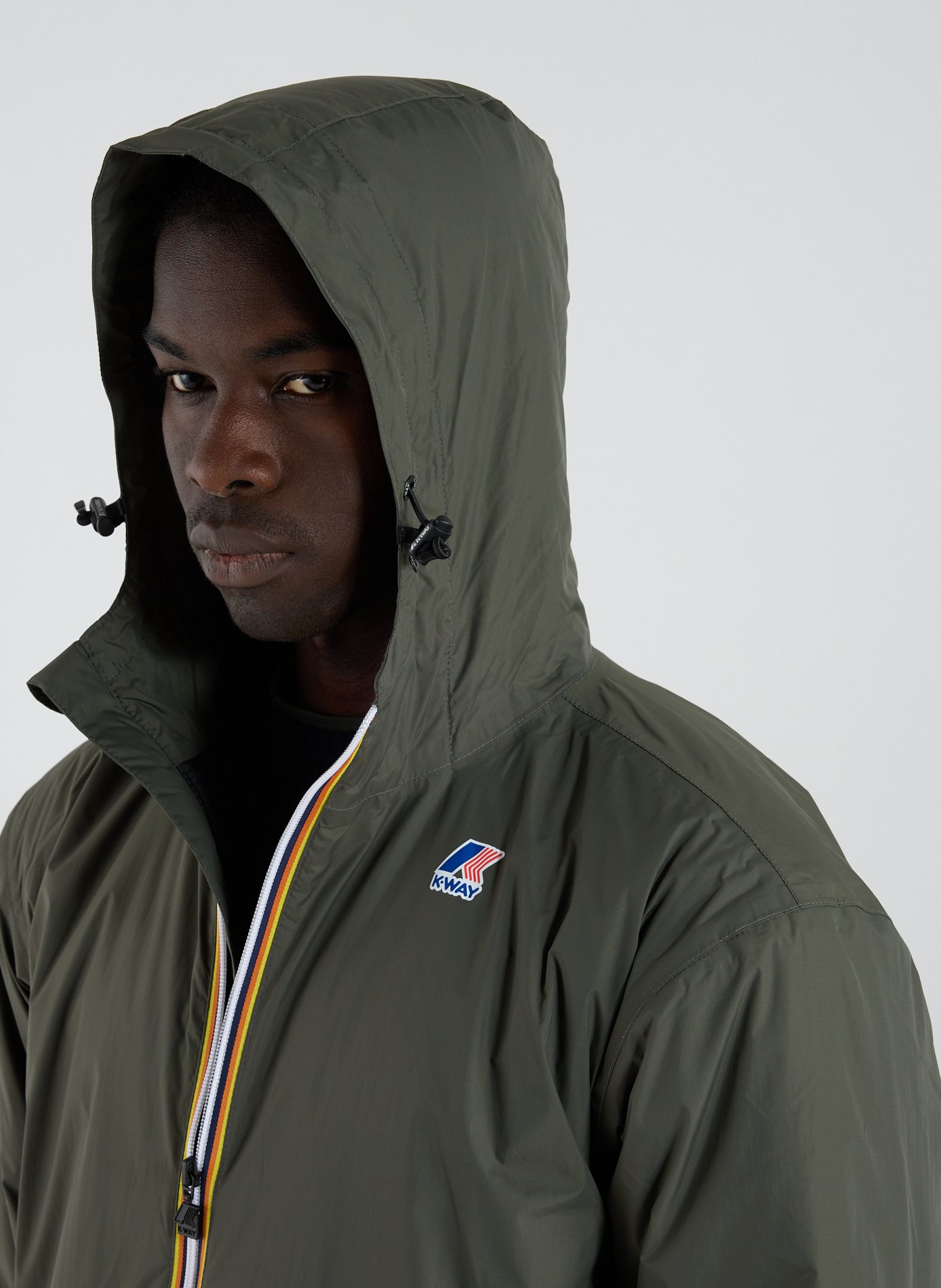 Mid-length waterproof parka K-WAY Khaki