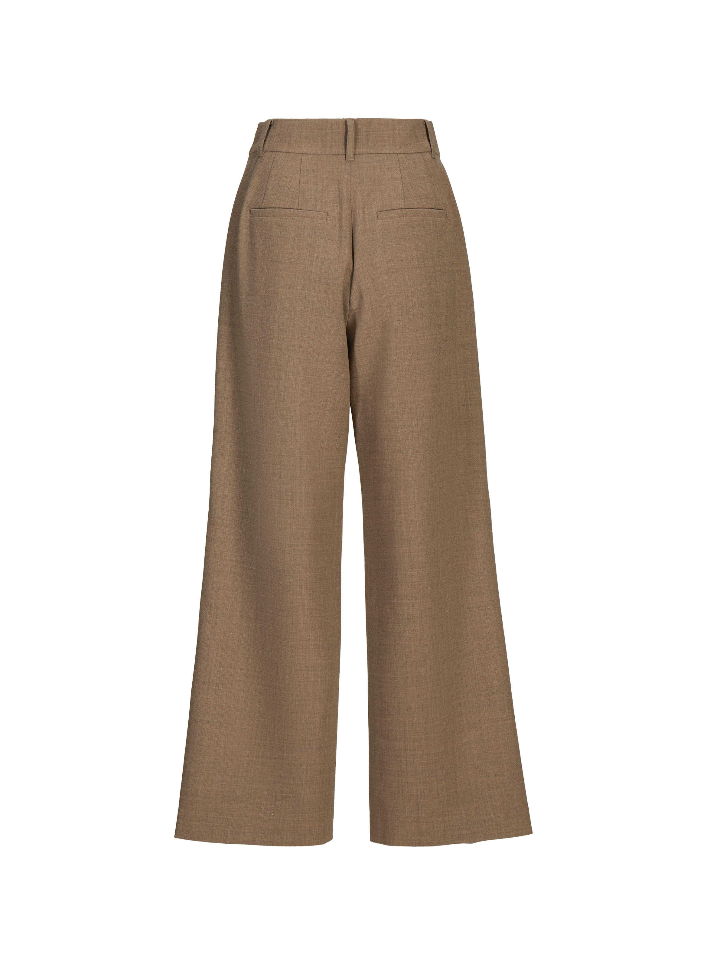 Straight wool-blend trousers  SANDBEIGE Beige