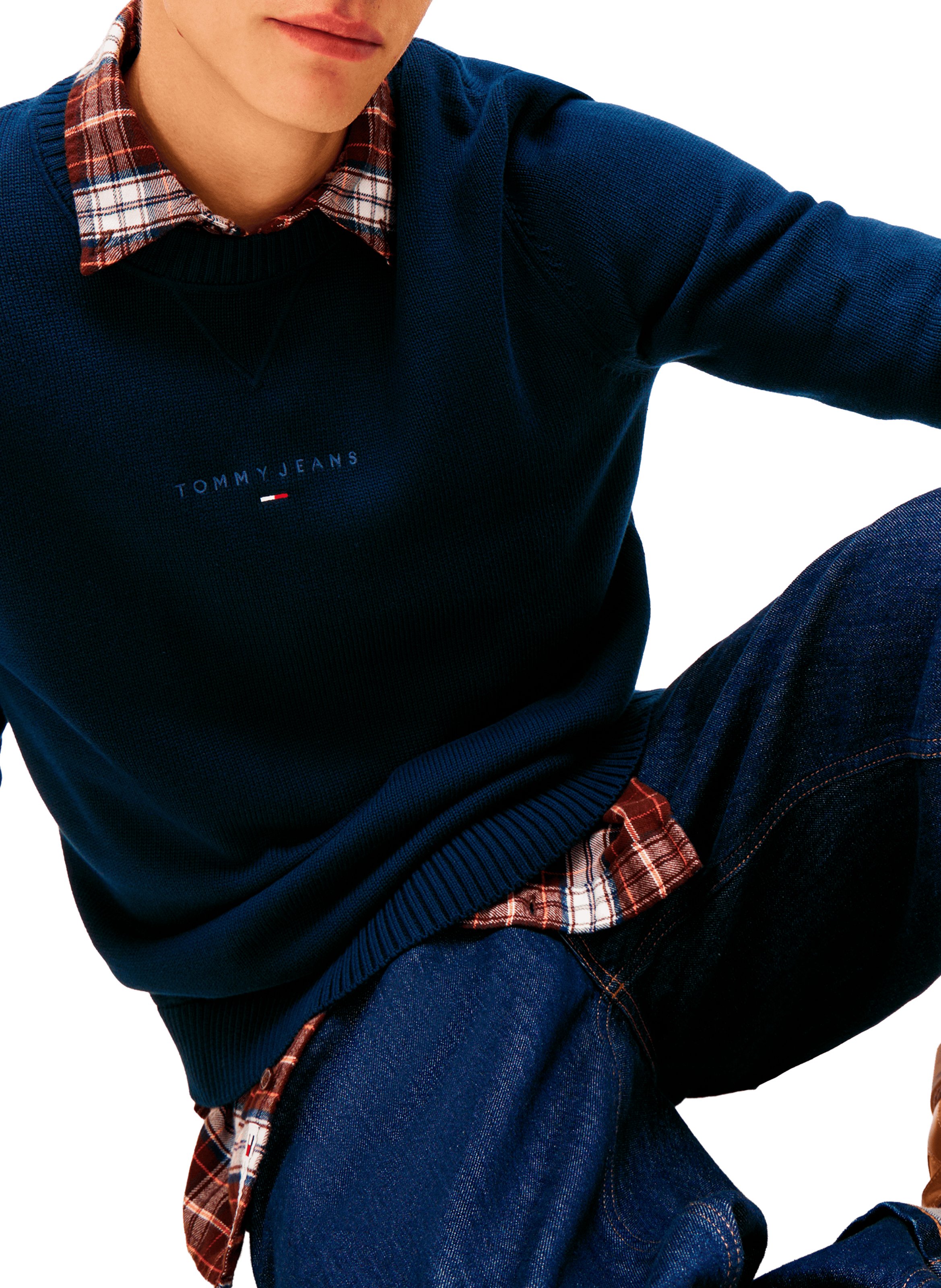 Round neck long sleeve sweatshirt TOMMY HILFIGER Blue