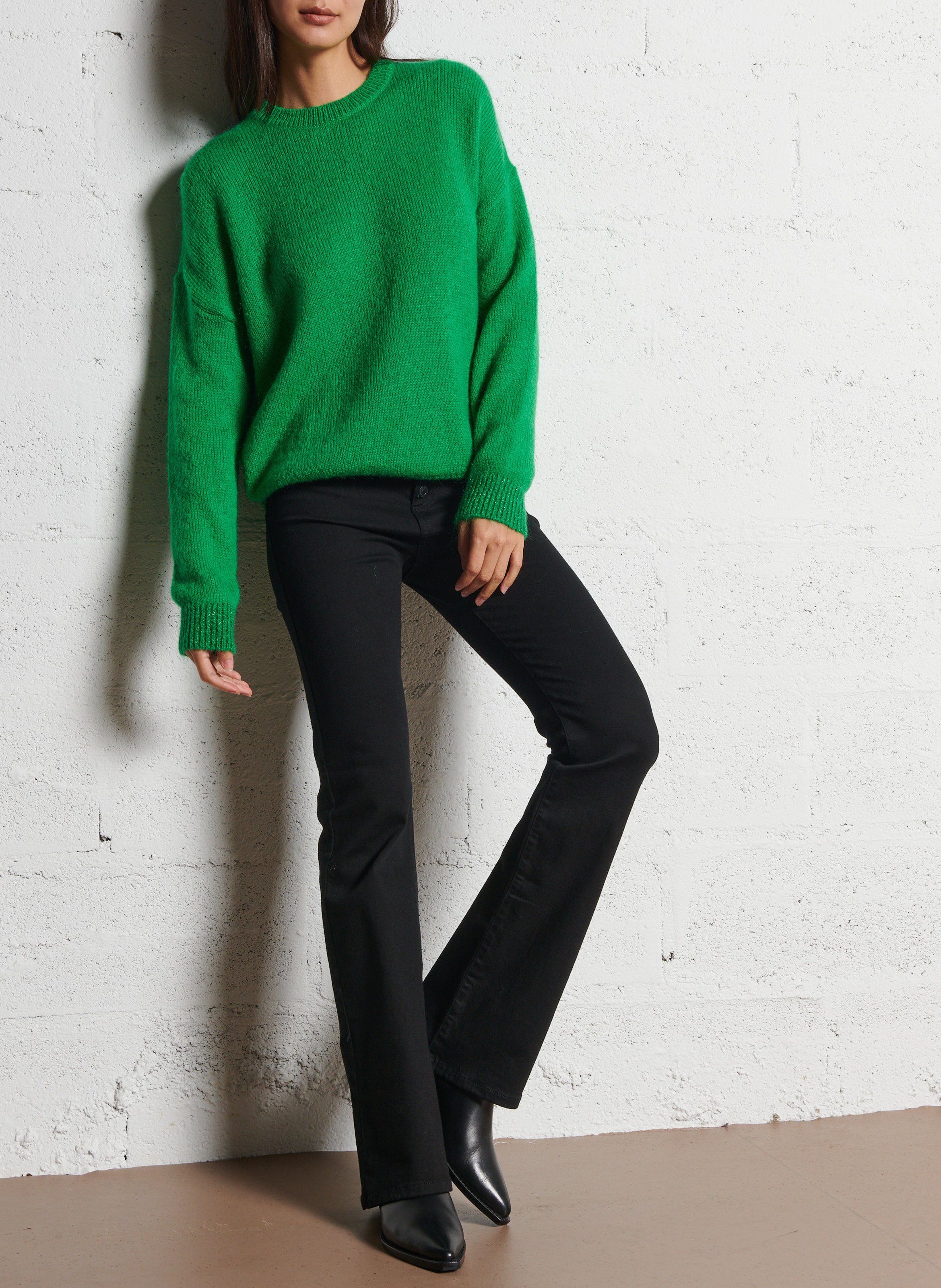 Jean flare en coton mélangé jodie IKKS Noir