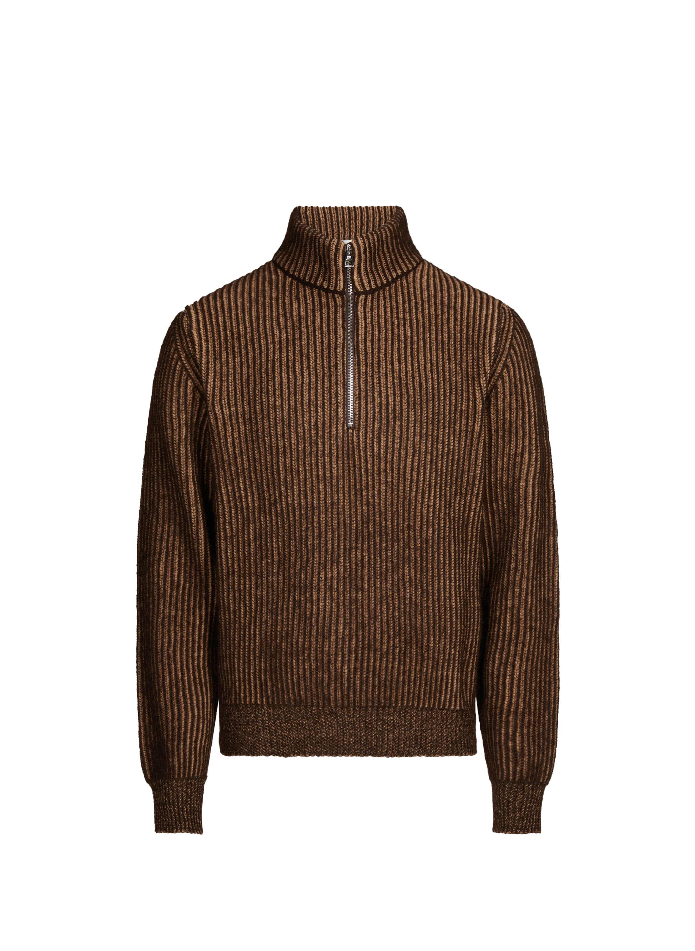 JACOB COHEN Zip-up sweater in virgin wool and mohair blend Green