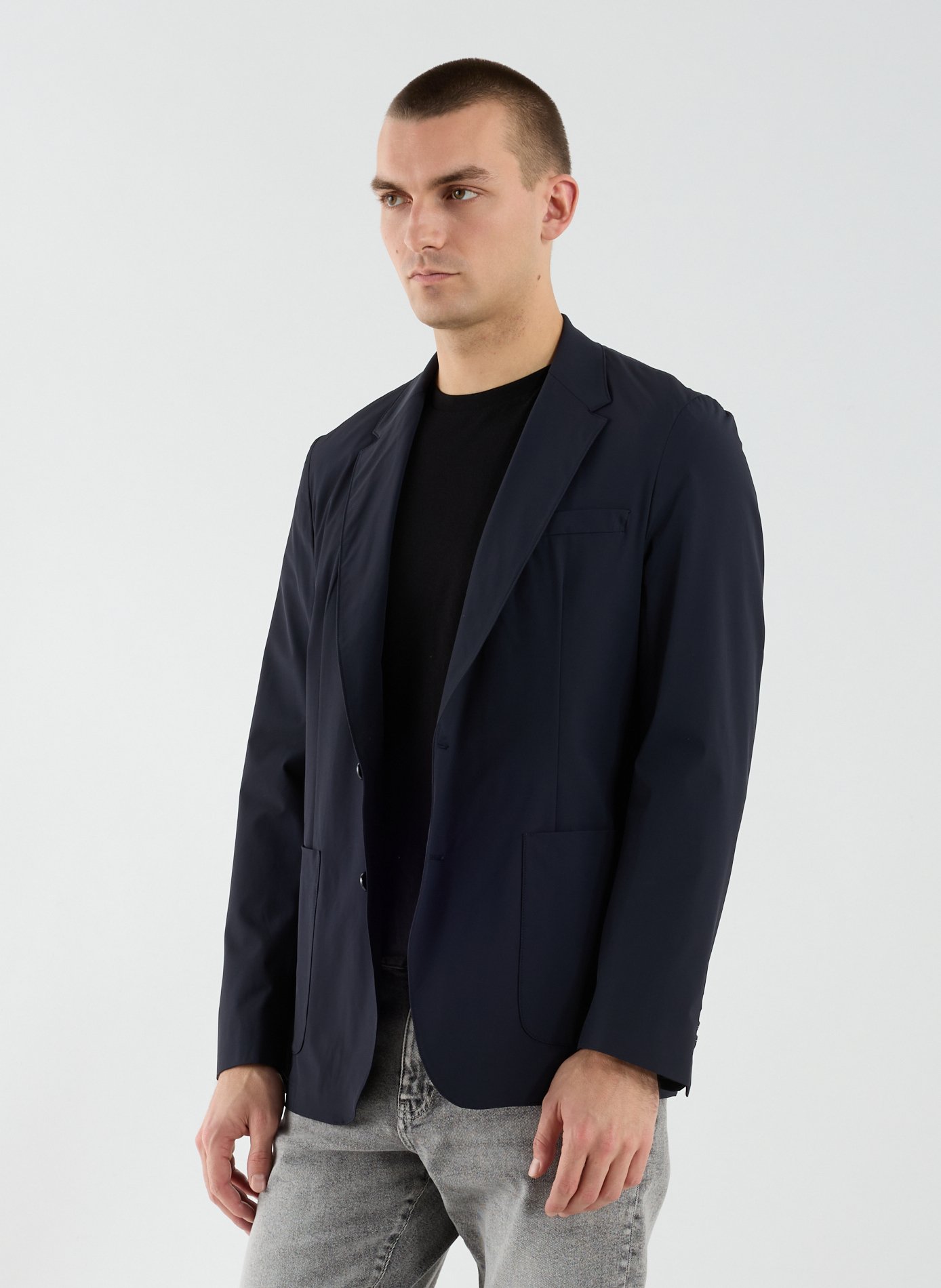 Blazer Hylon uni  AU PRINTEMPS PARIS Bleu