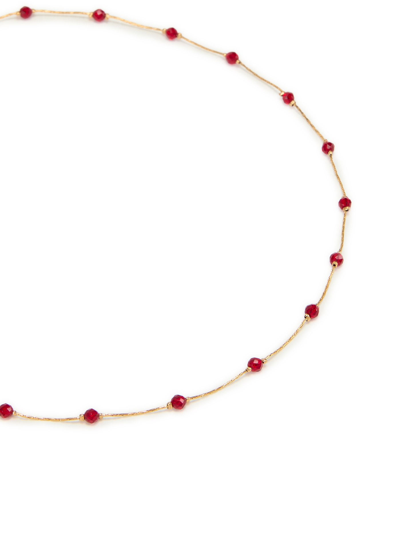 Necklace with glass beads AU PRINTEMPS PARIS Red