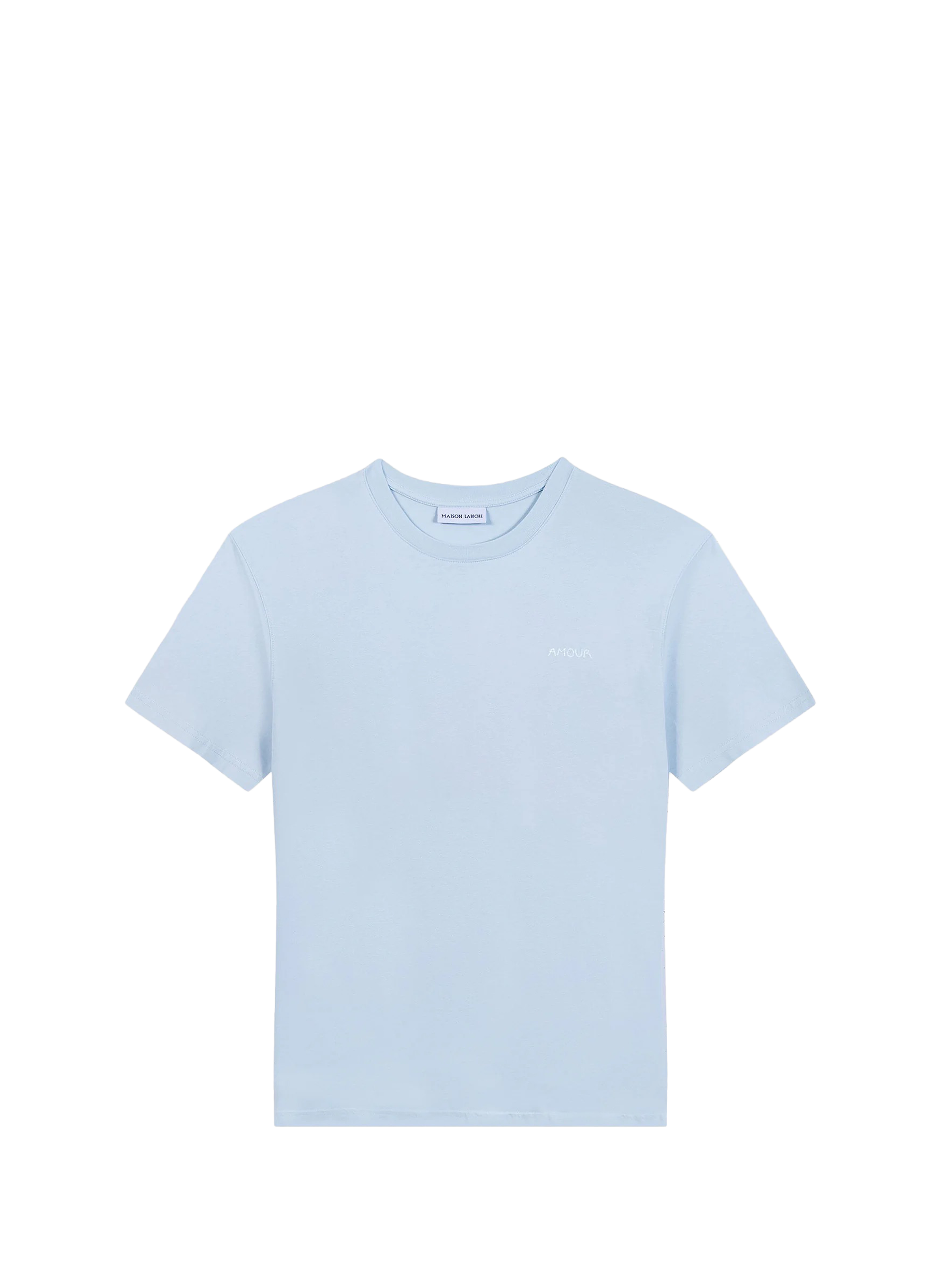 T-shirt Popincourt droit en coton biologique MAISON LABICHE Bleu