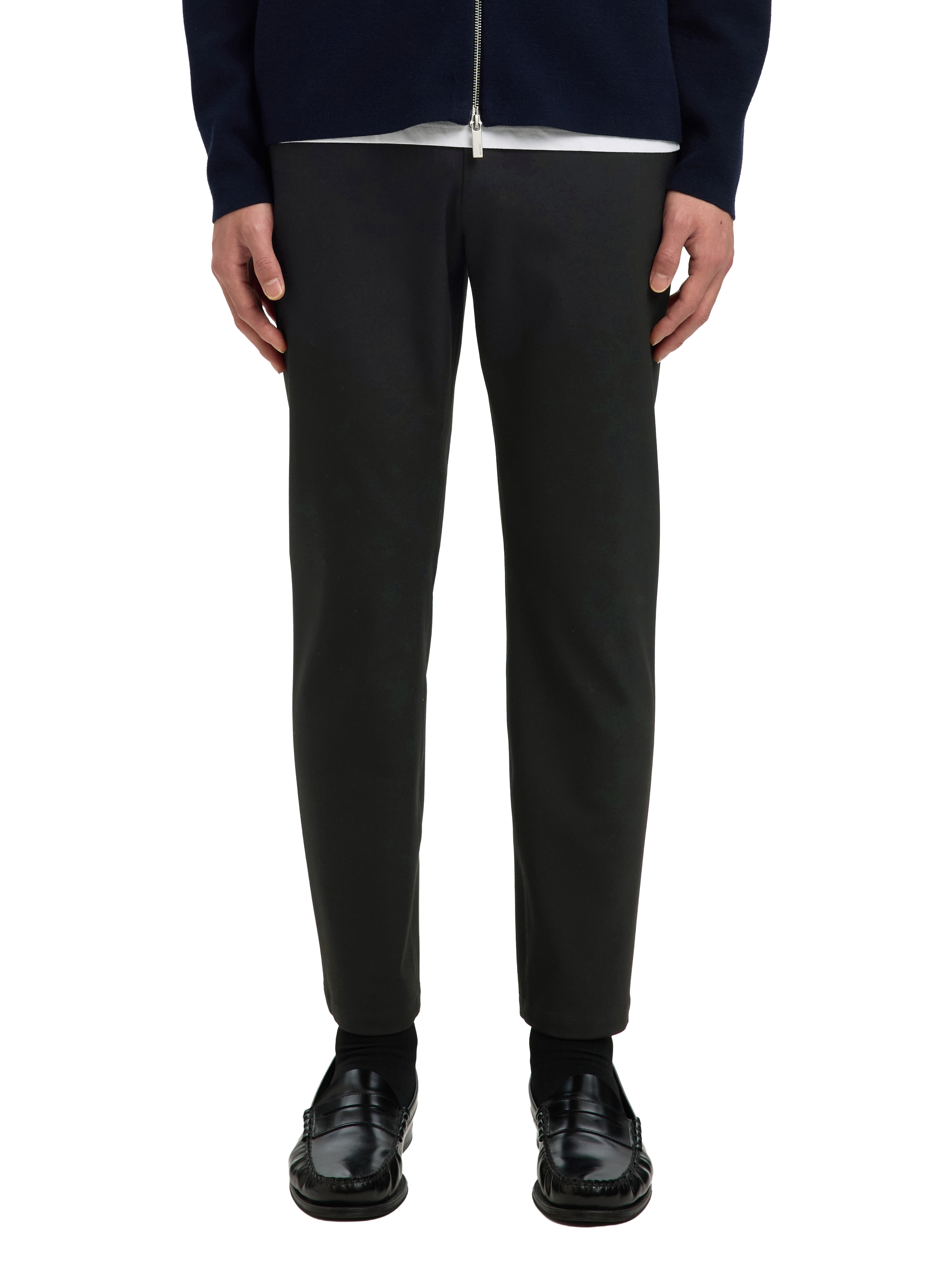 Pantalon ajusté à plis SELECTED Noir