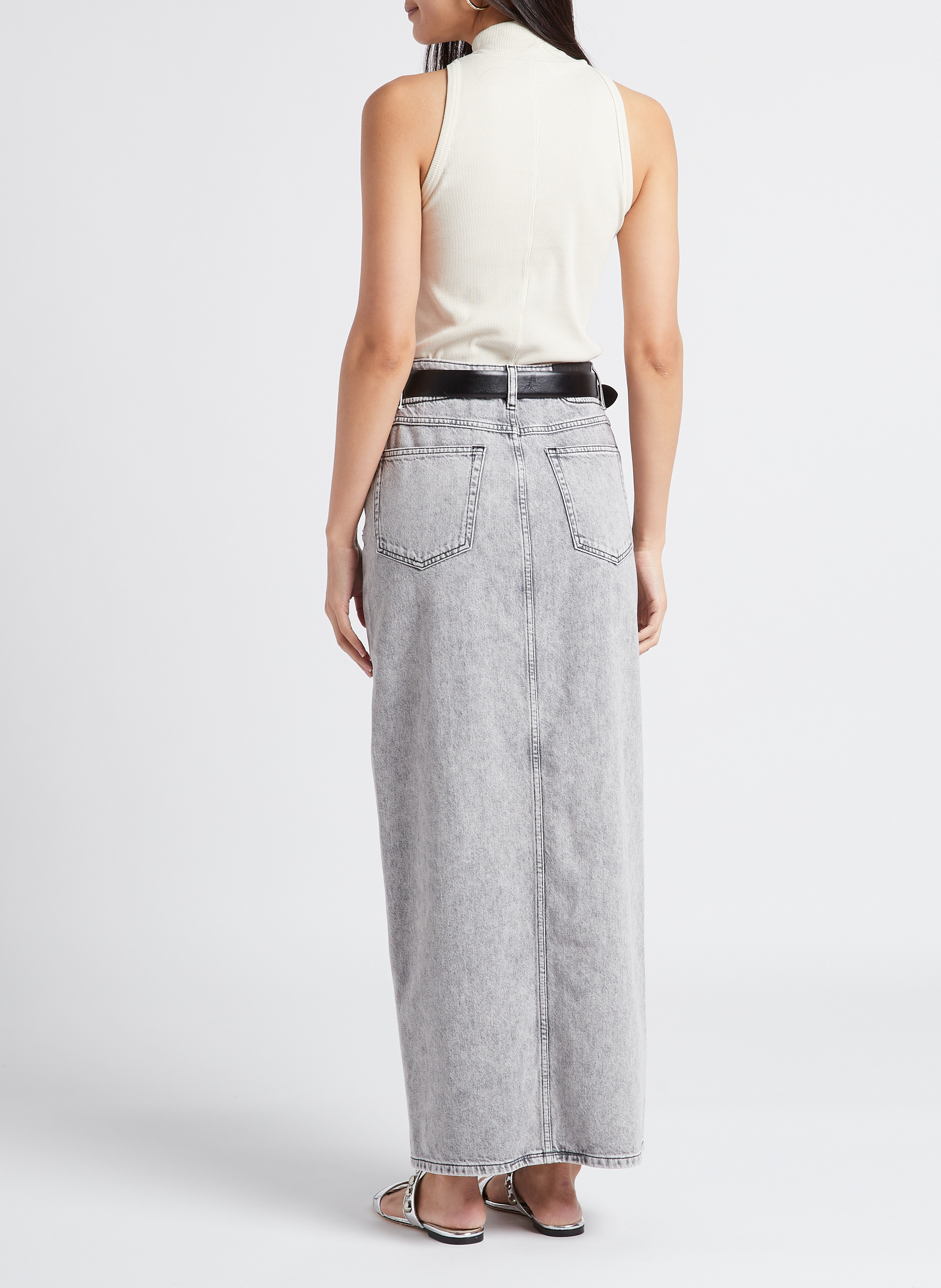 Ceinture multiples passants en cuir Berkane BA&SH Noir