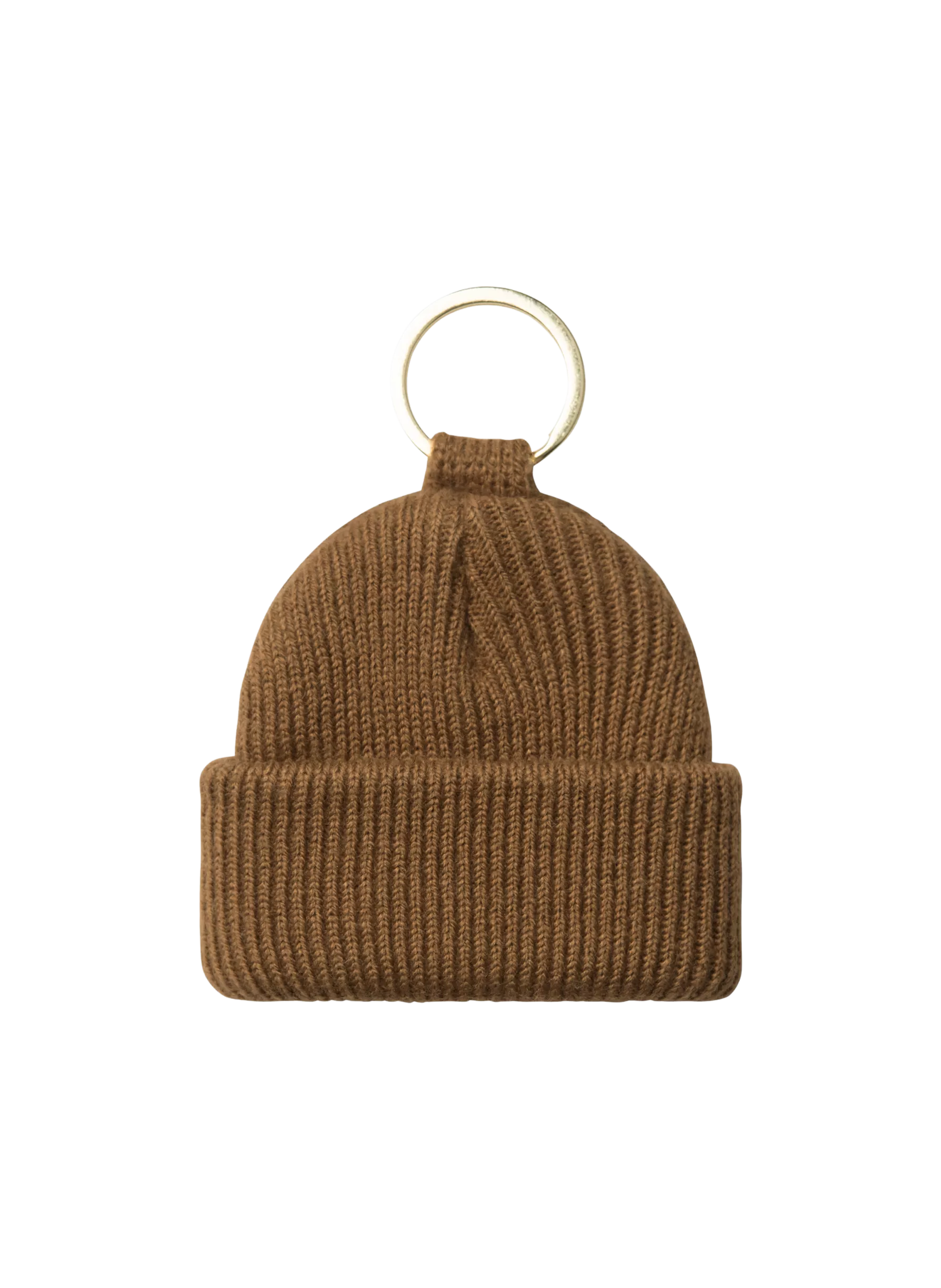 Porte-clé mini bonnet côtelé CARHARTT WIP Marron