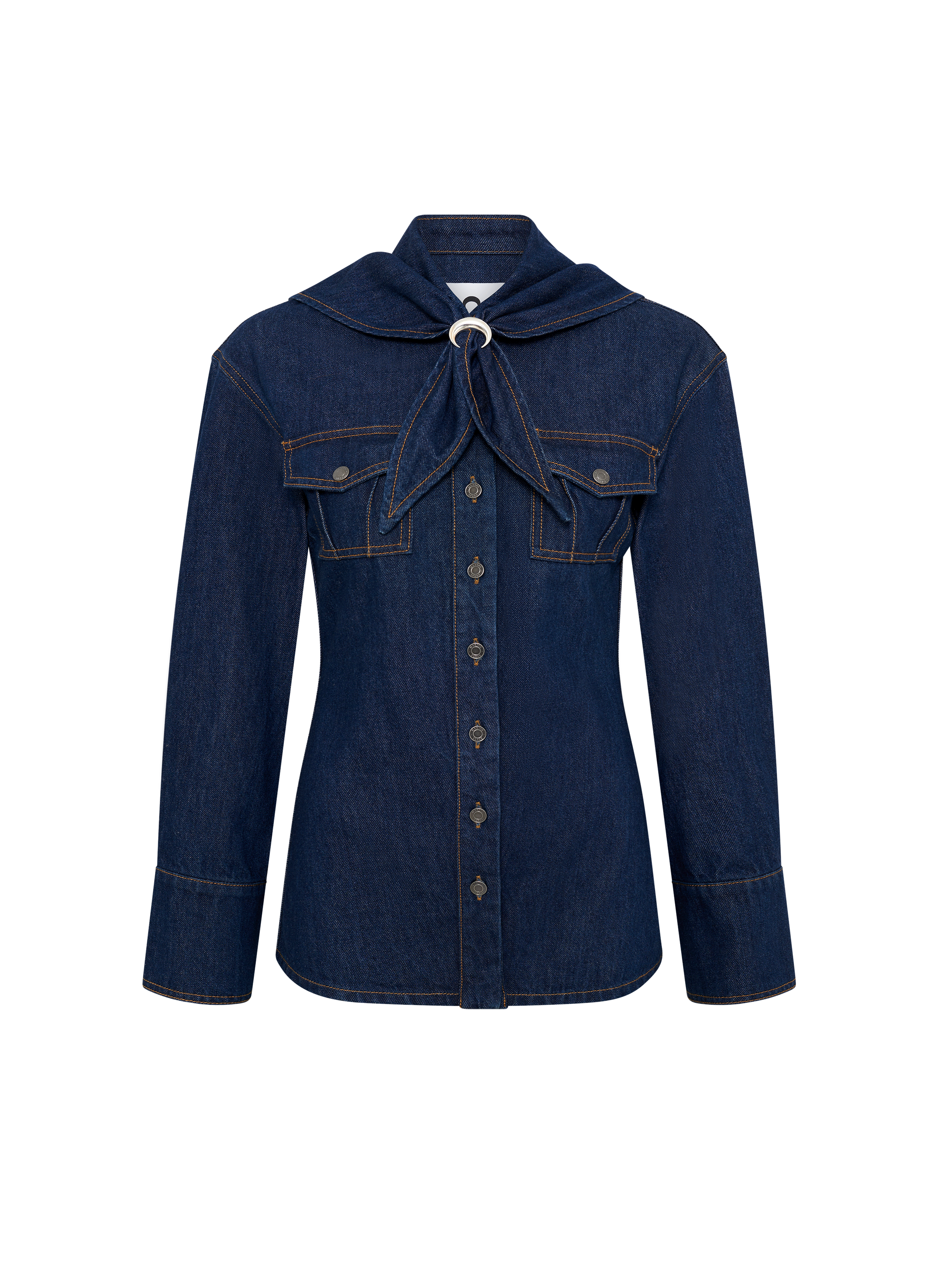 Chemise en jean bleu nuit MARINE SERRE Bleu