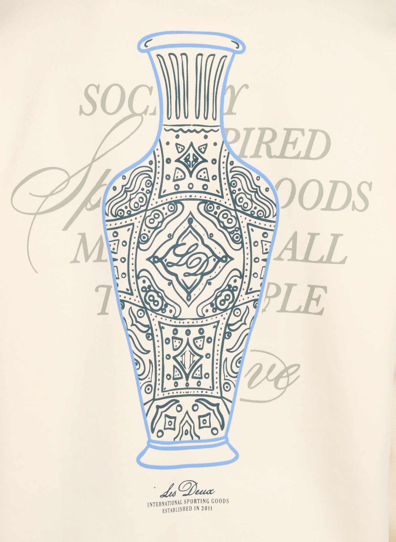 Sweatshirt à imprimé en coton LES DEUX Beige