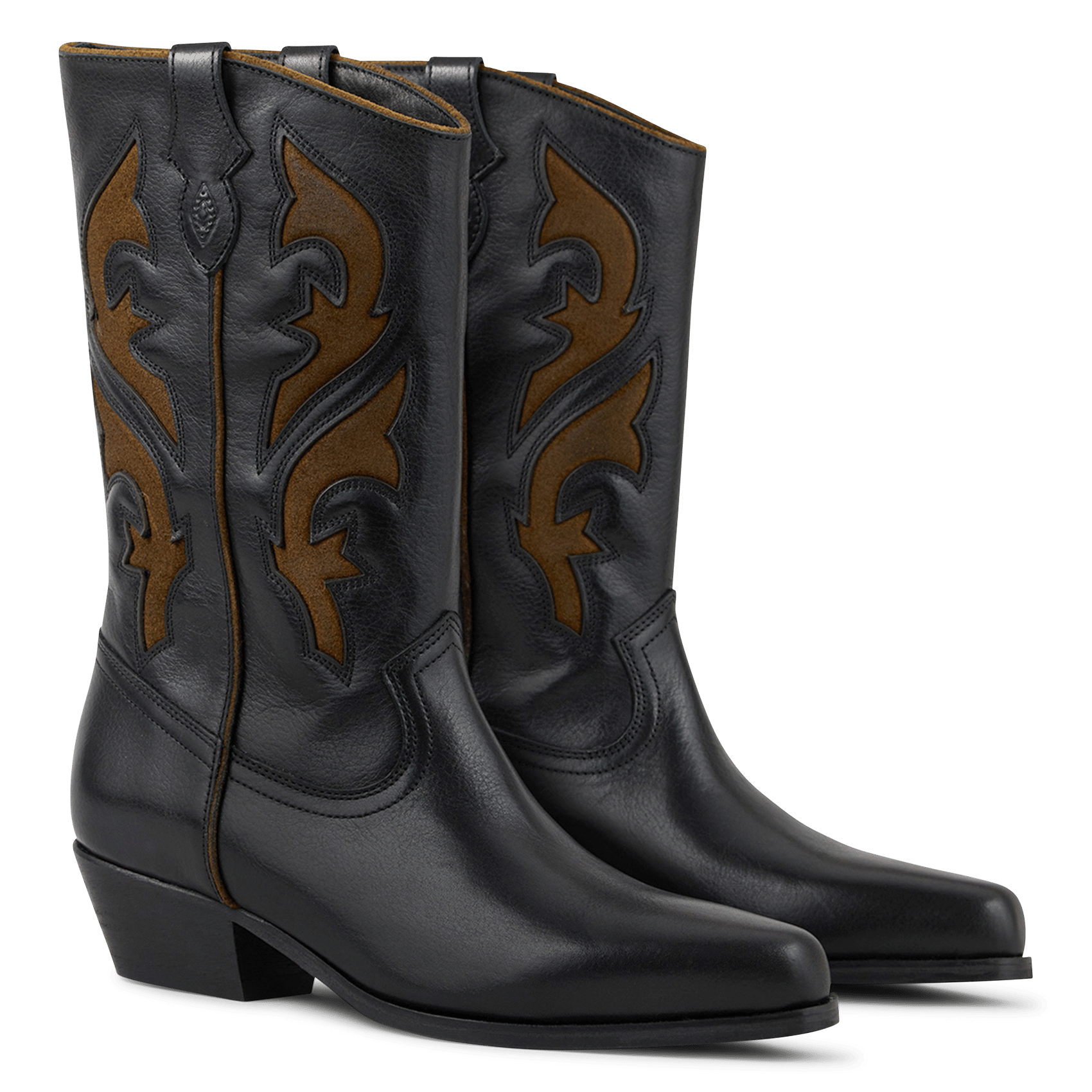 Bottes en cuir curtis BA&SH Noir