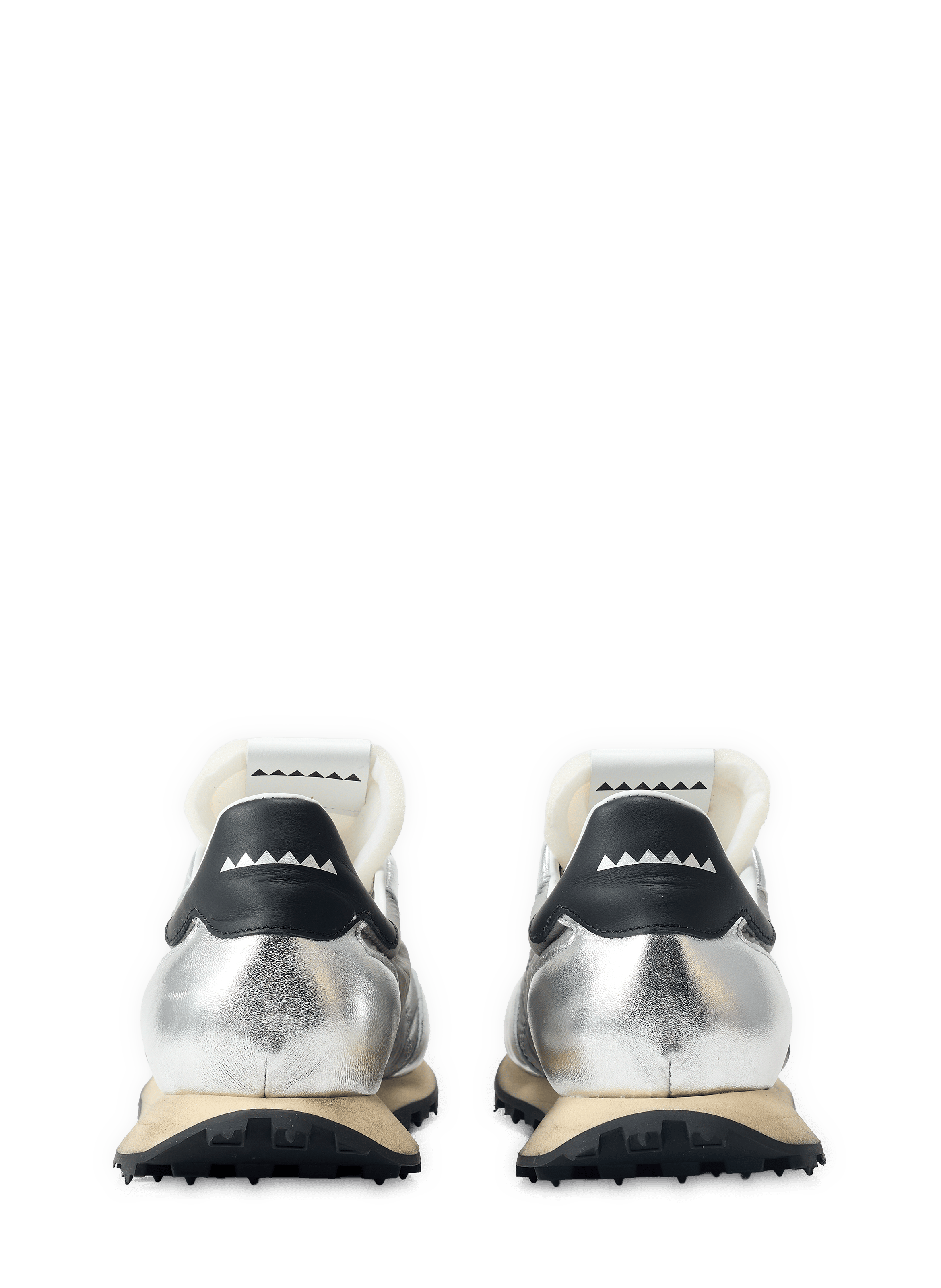 Mixed suede leather sneakers RUN OF Grey